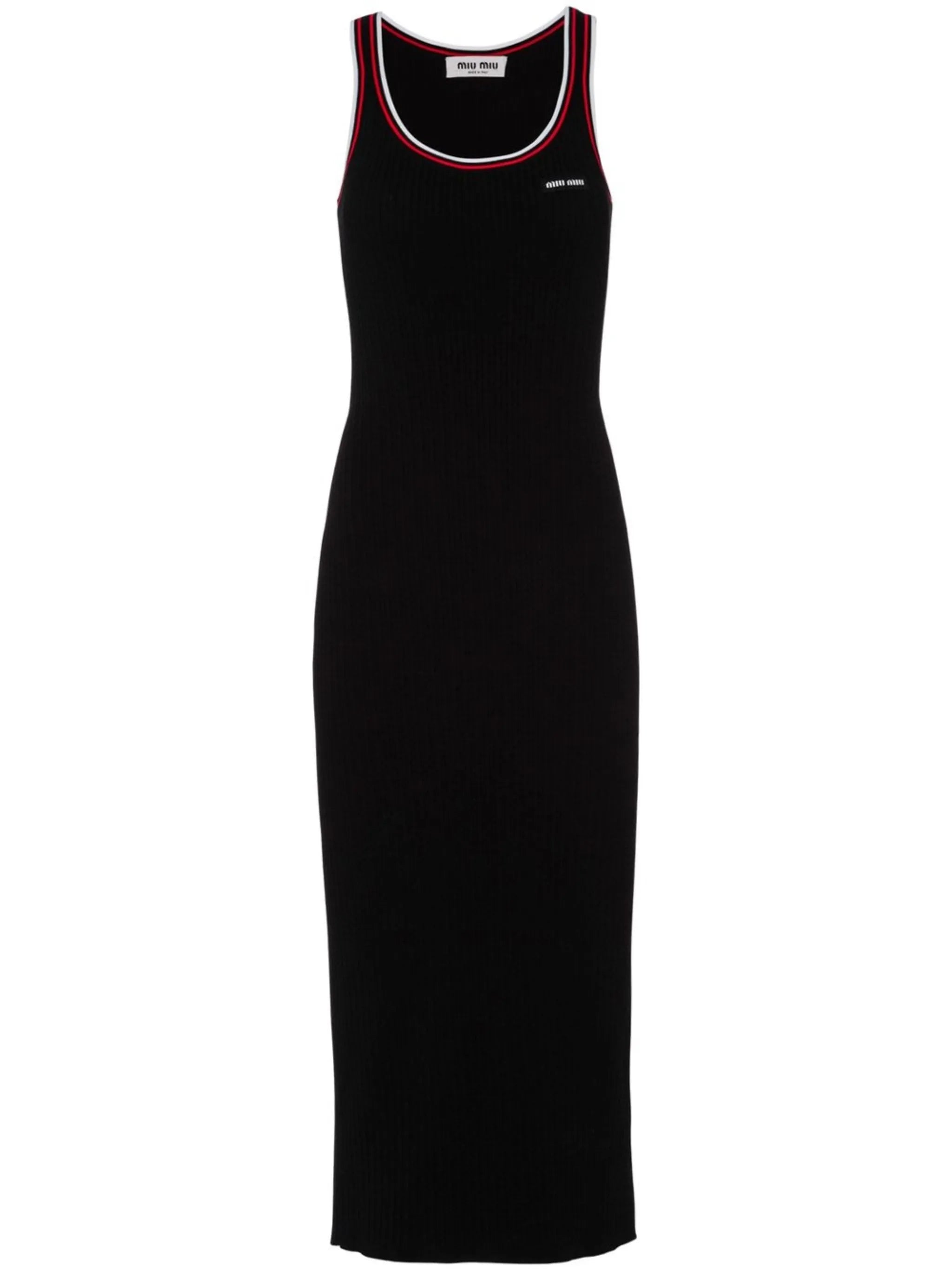 logo-patch knit dress