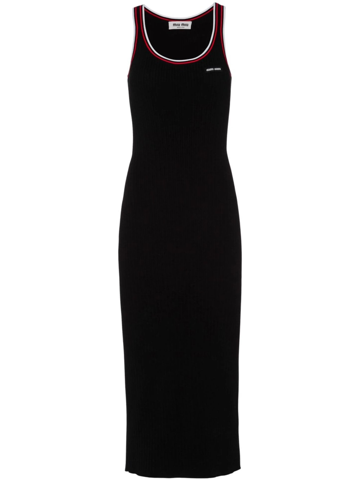 logo-patch knit dress