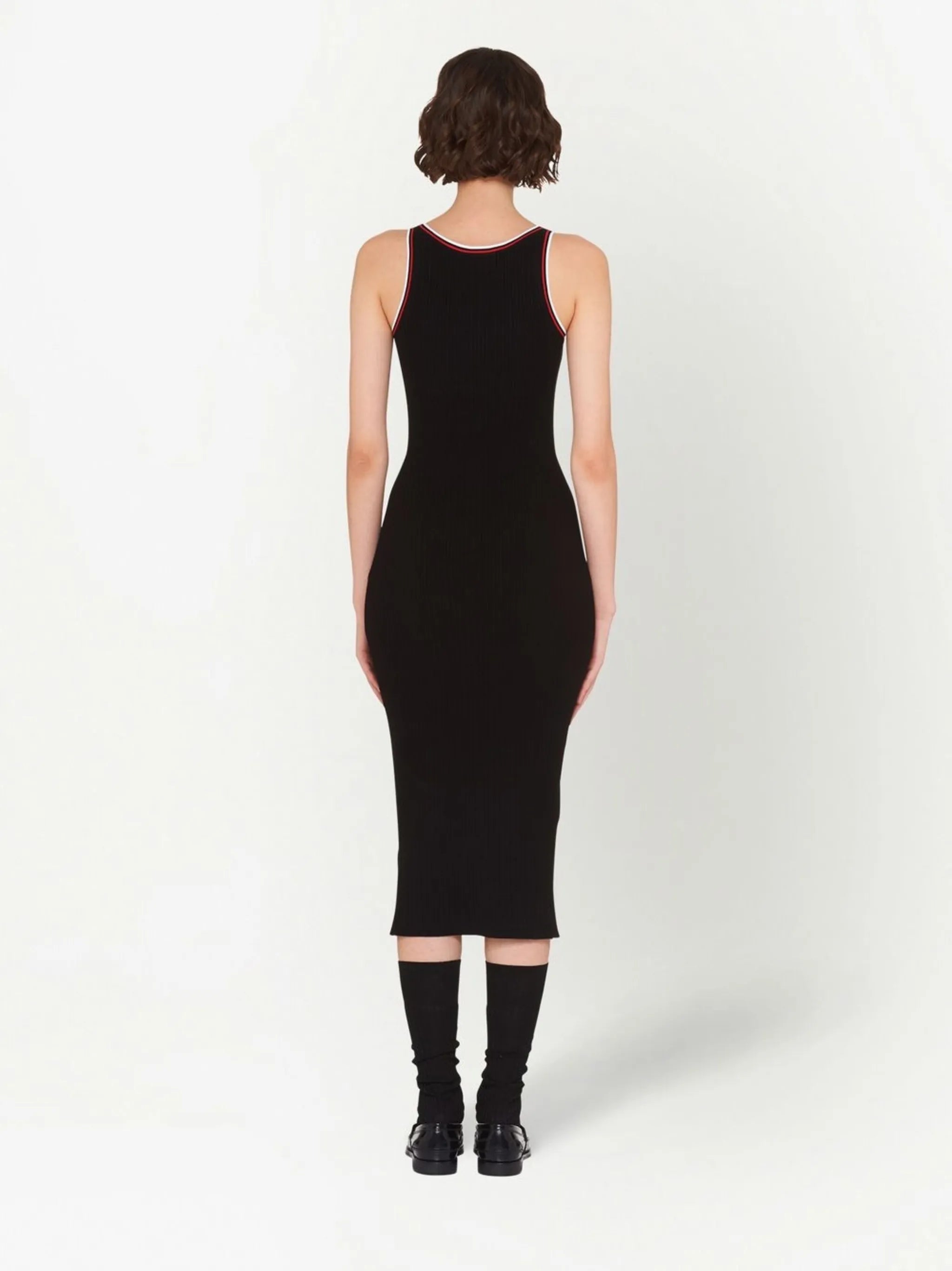 logo-patch knit dress