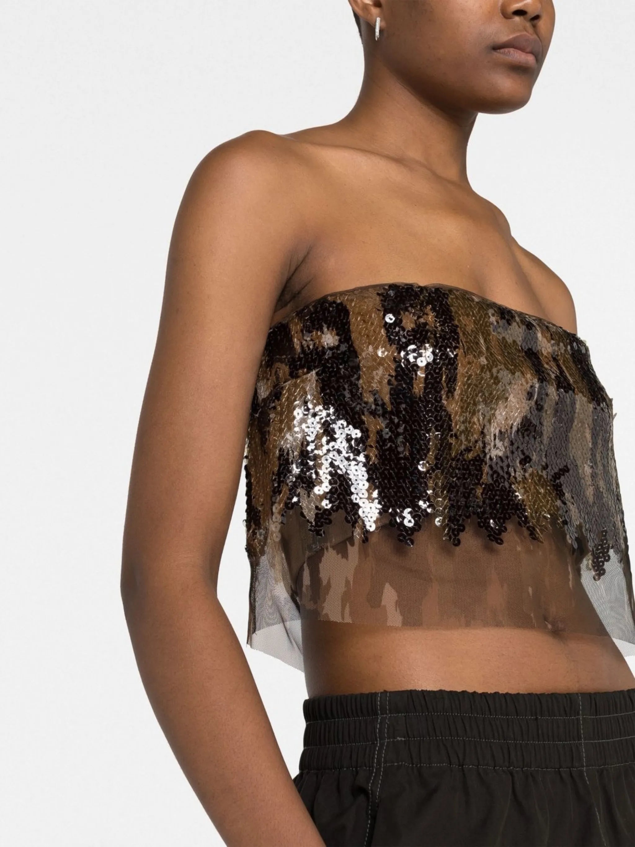 sequin-embellished bandeau top
