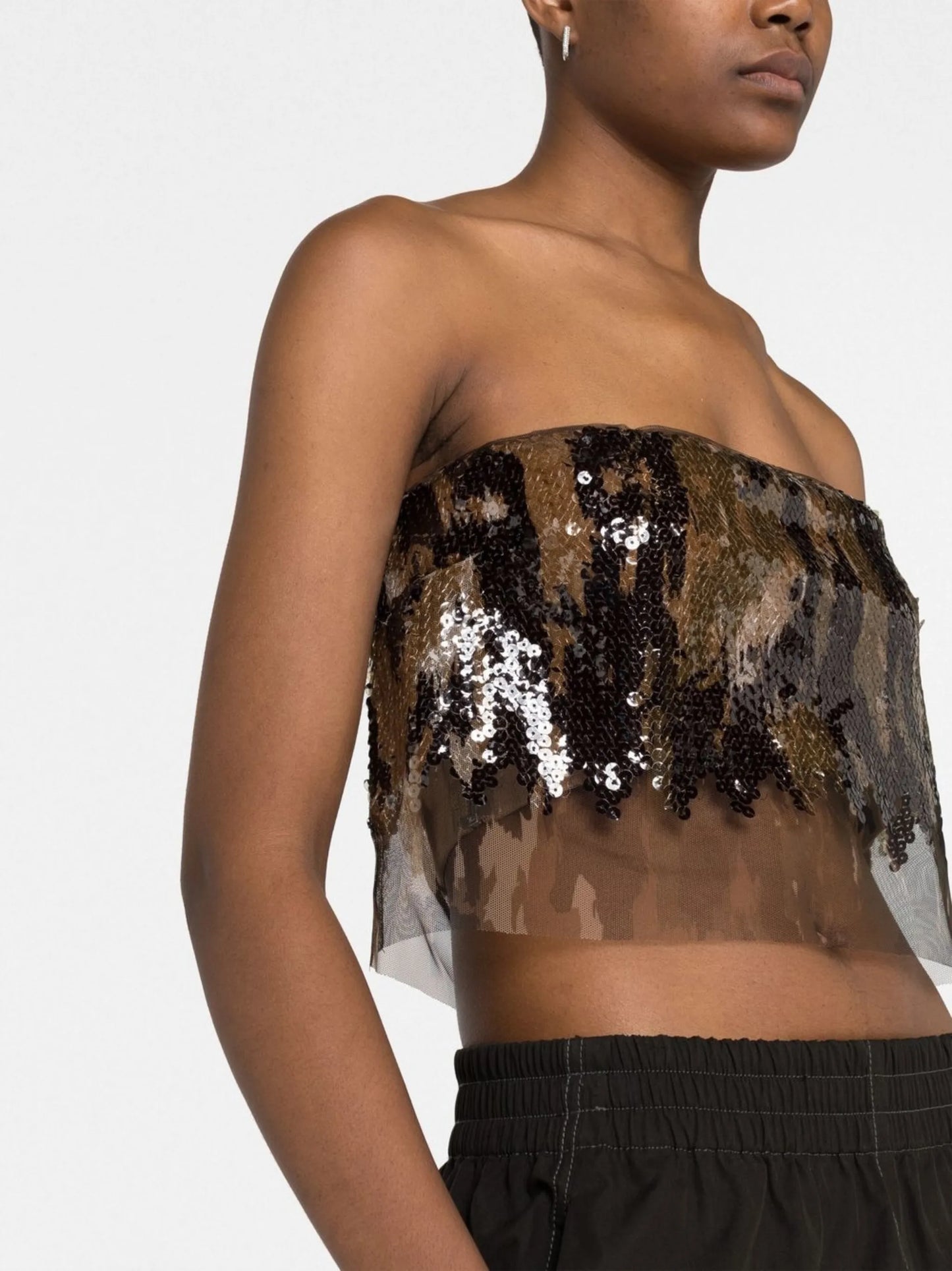 sequin-embellished bandeau top
