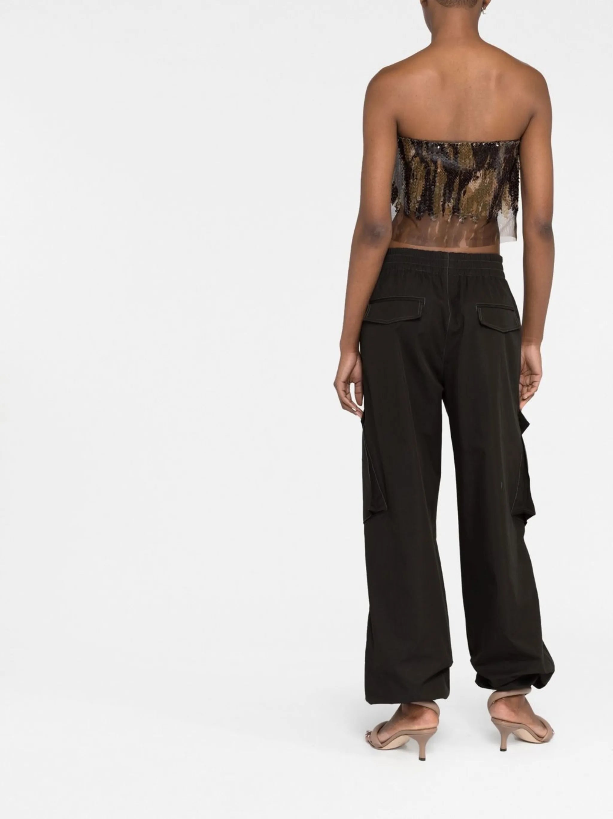 sequin-embellished bandeau top