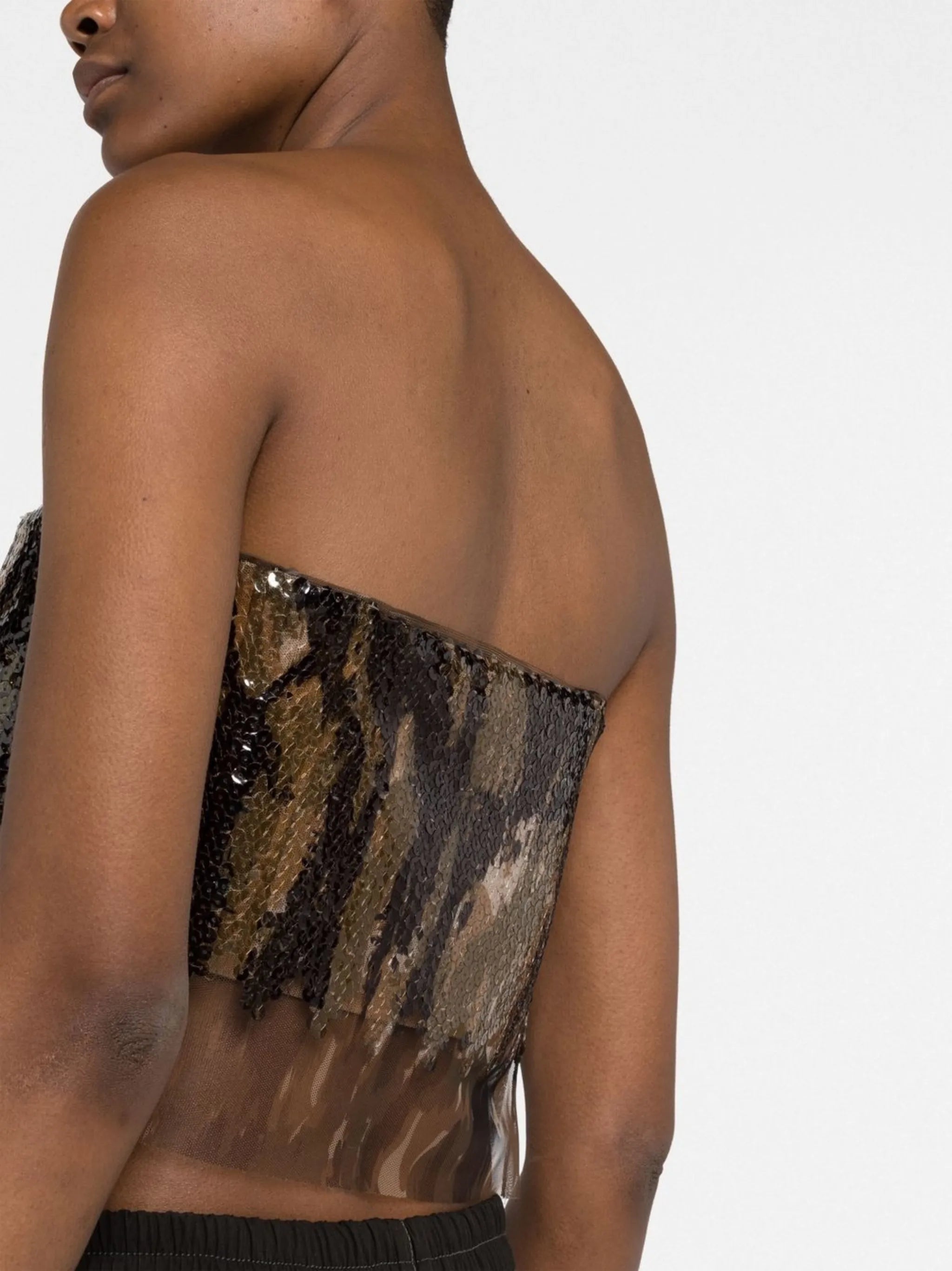 sequin-embellished bandeau top