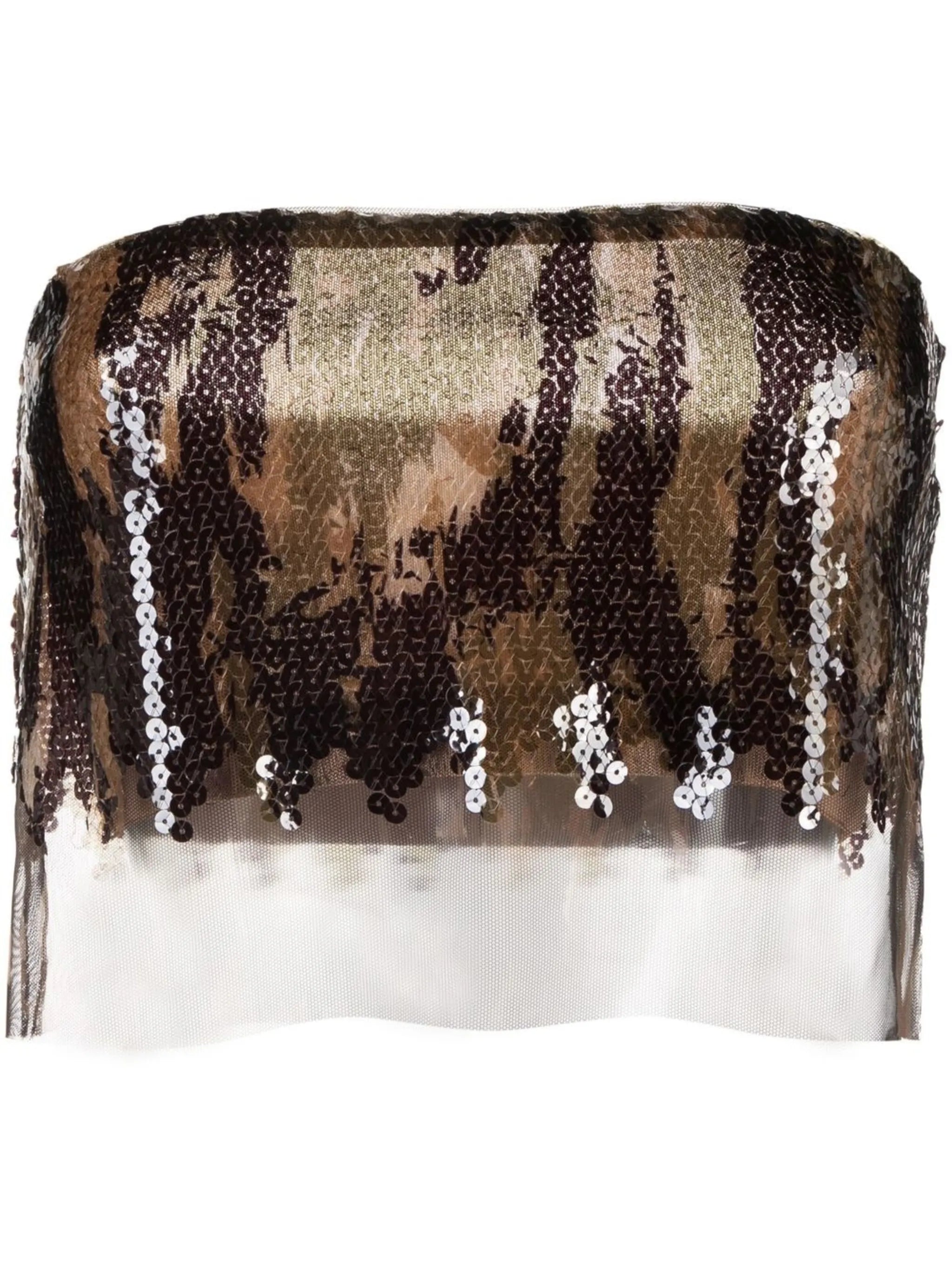 sequin-embellished bandeau top