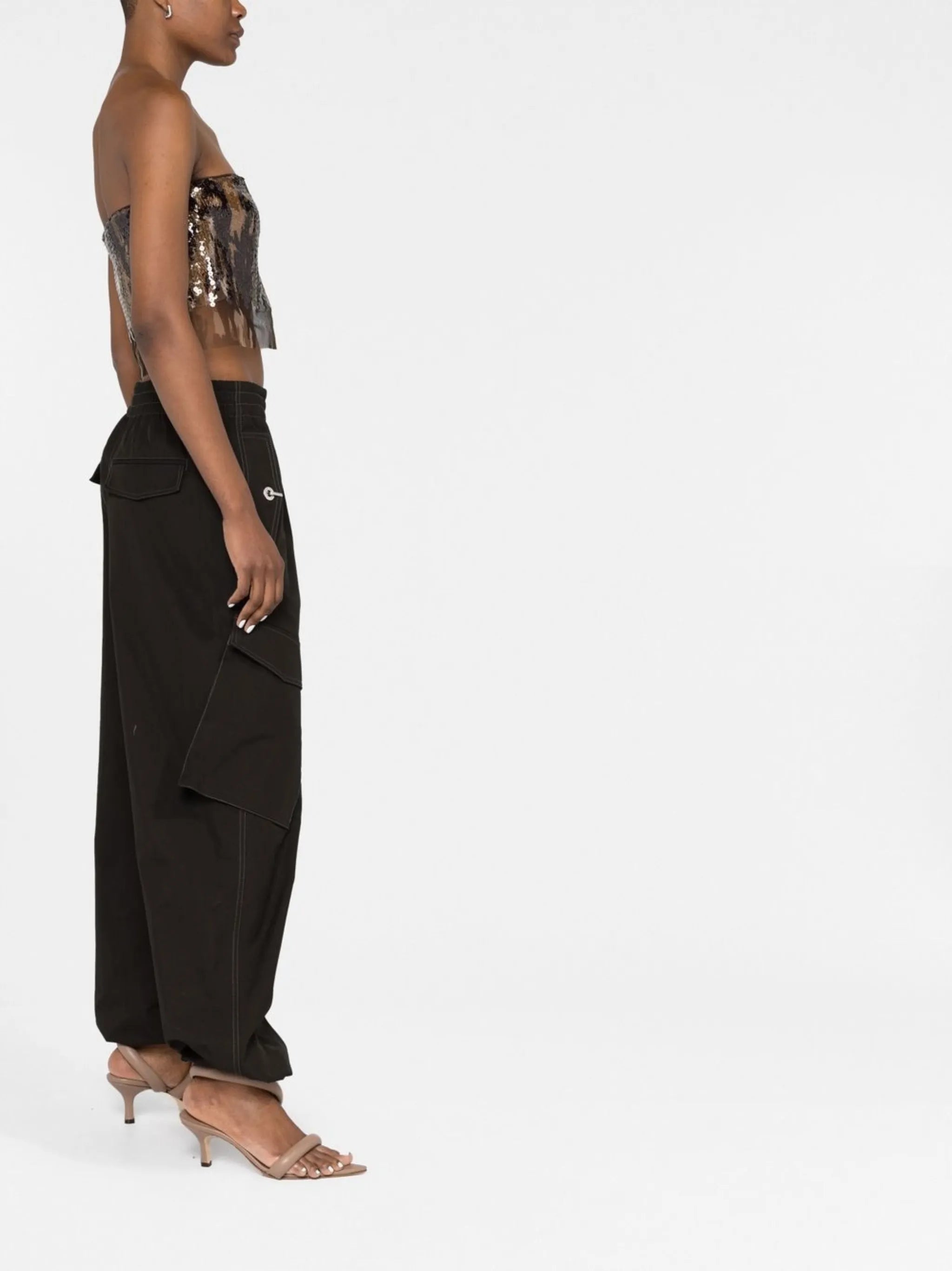 sequin-embellished bandeau top