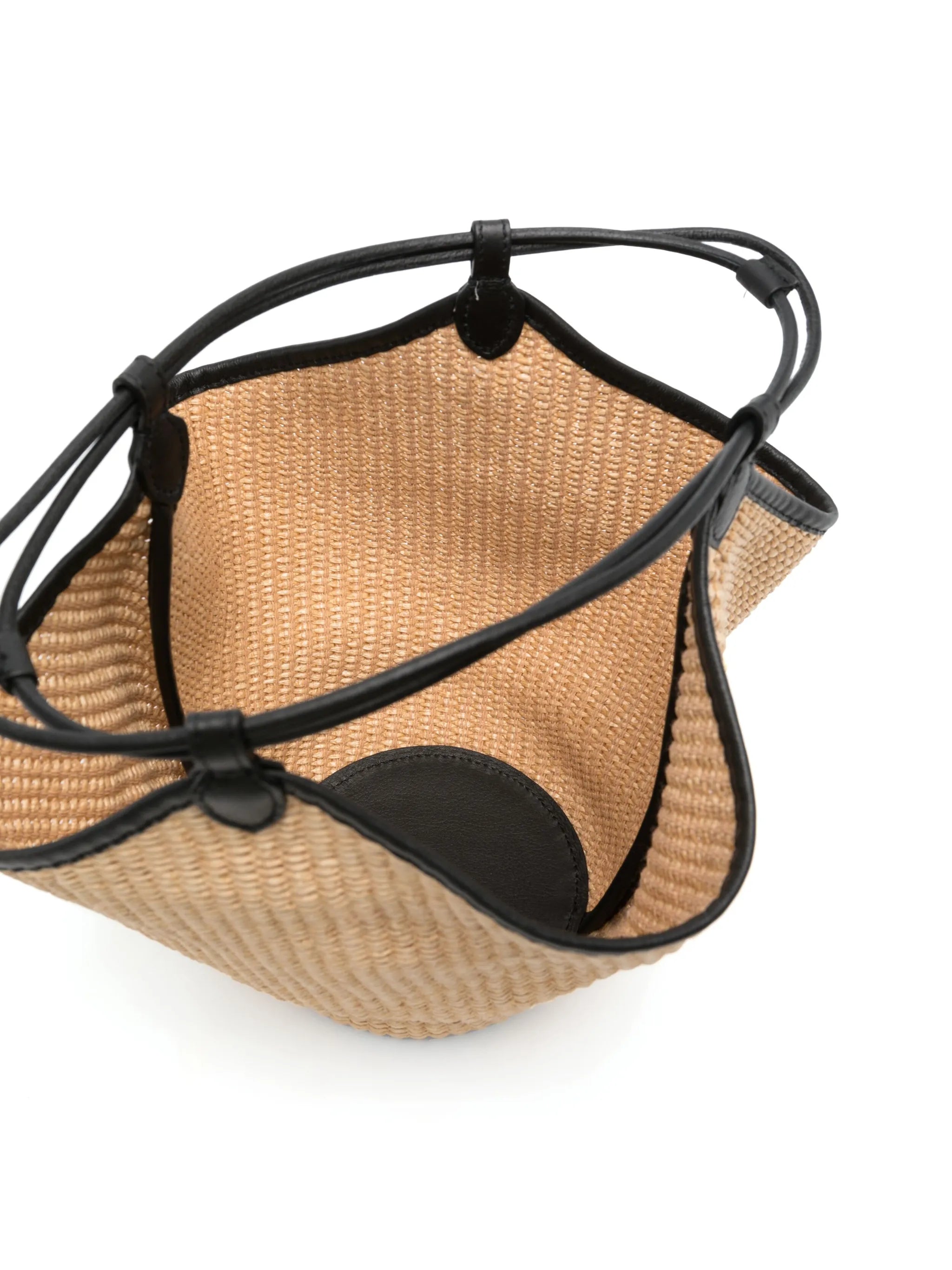 Lotus raffia mini tote bag
