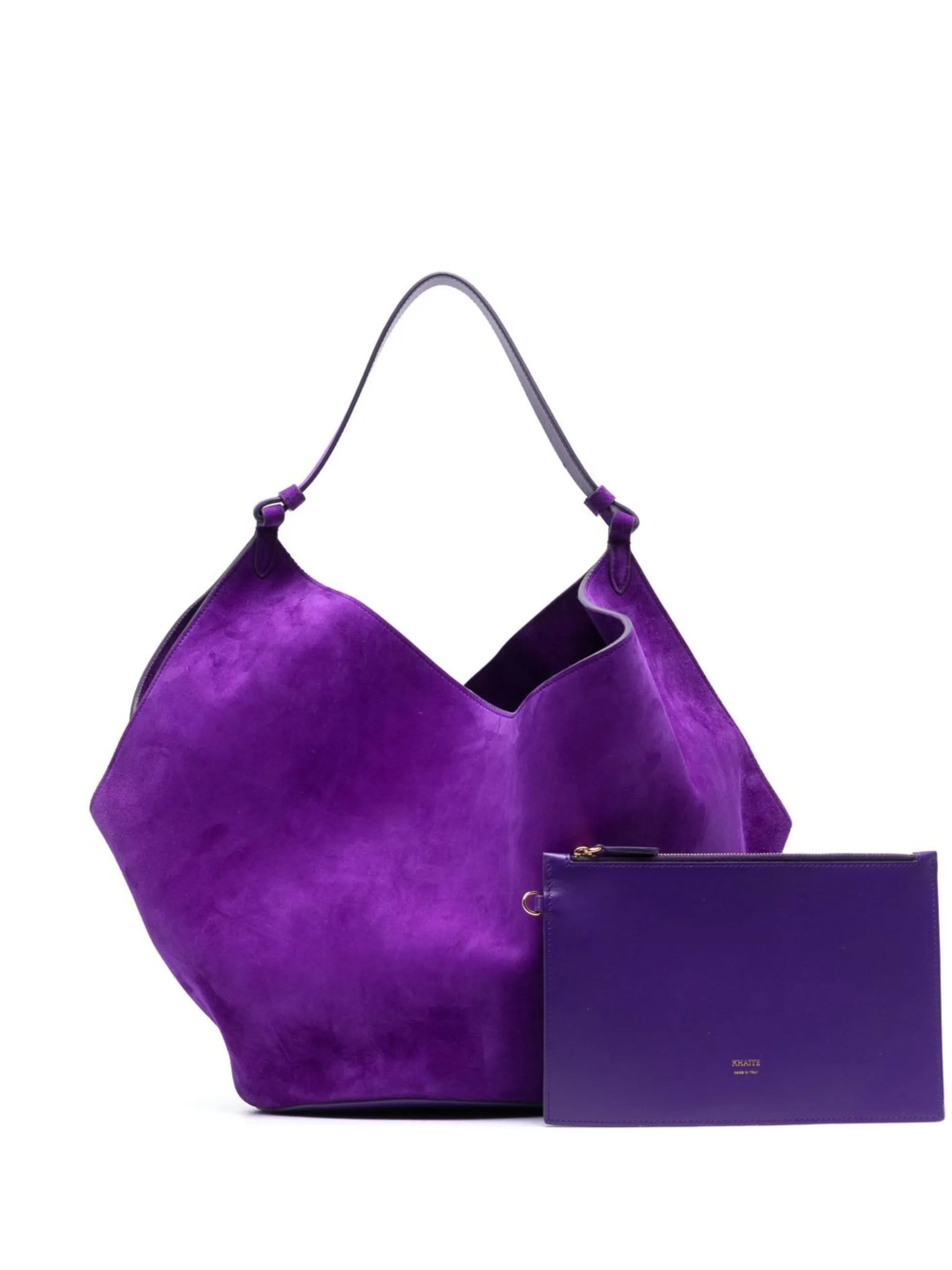 Lotus suede tote bag