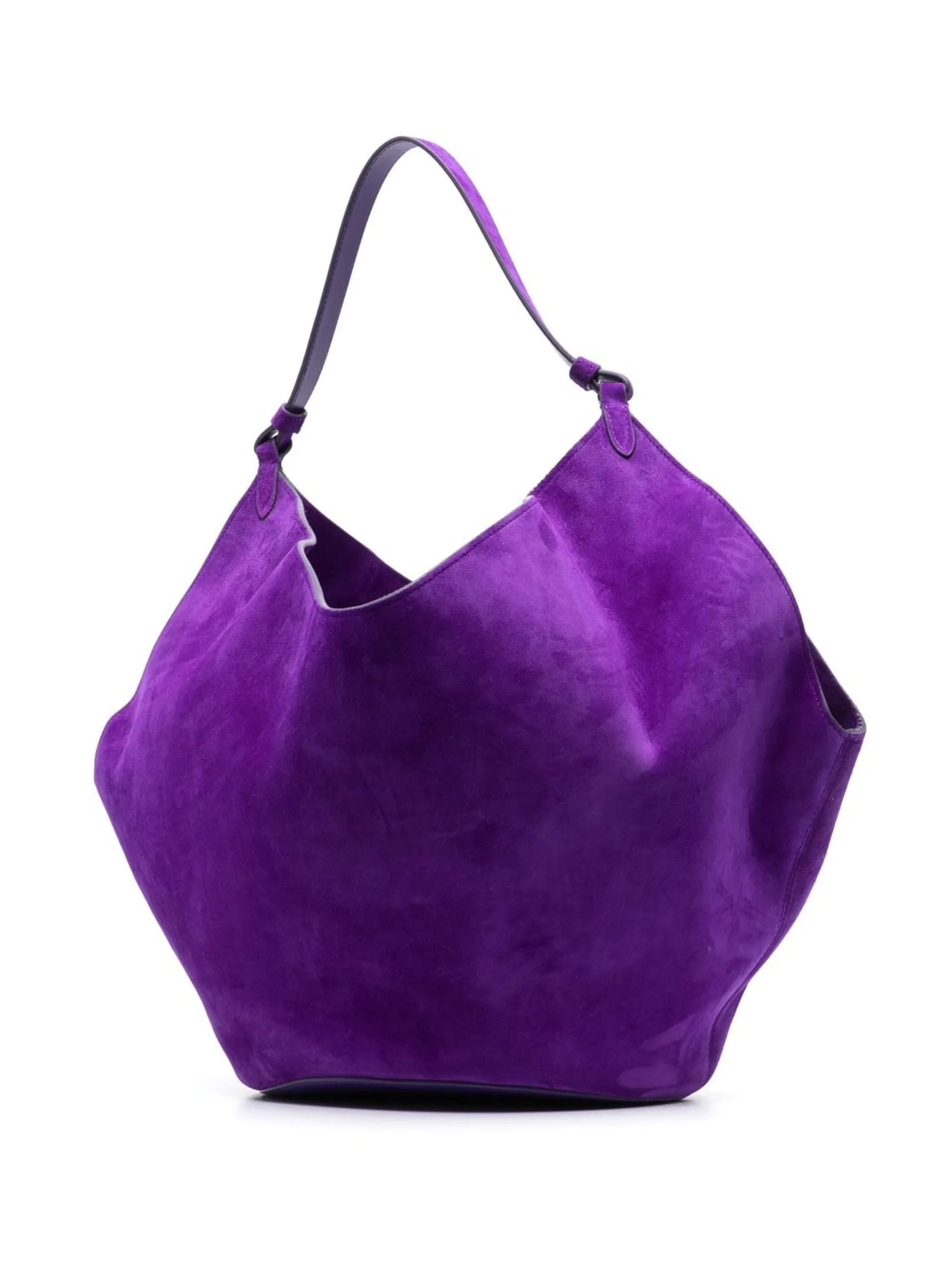 Lotus suede tote bag