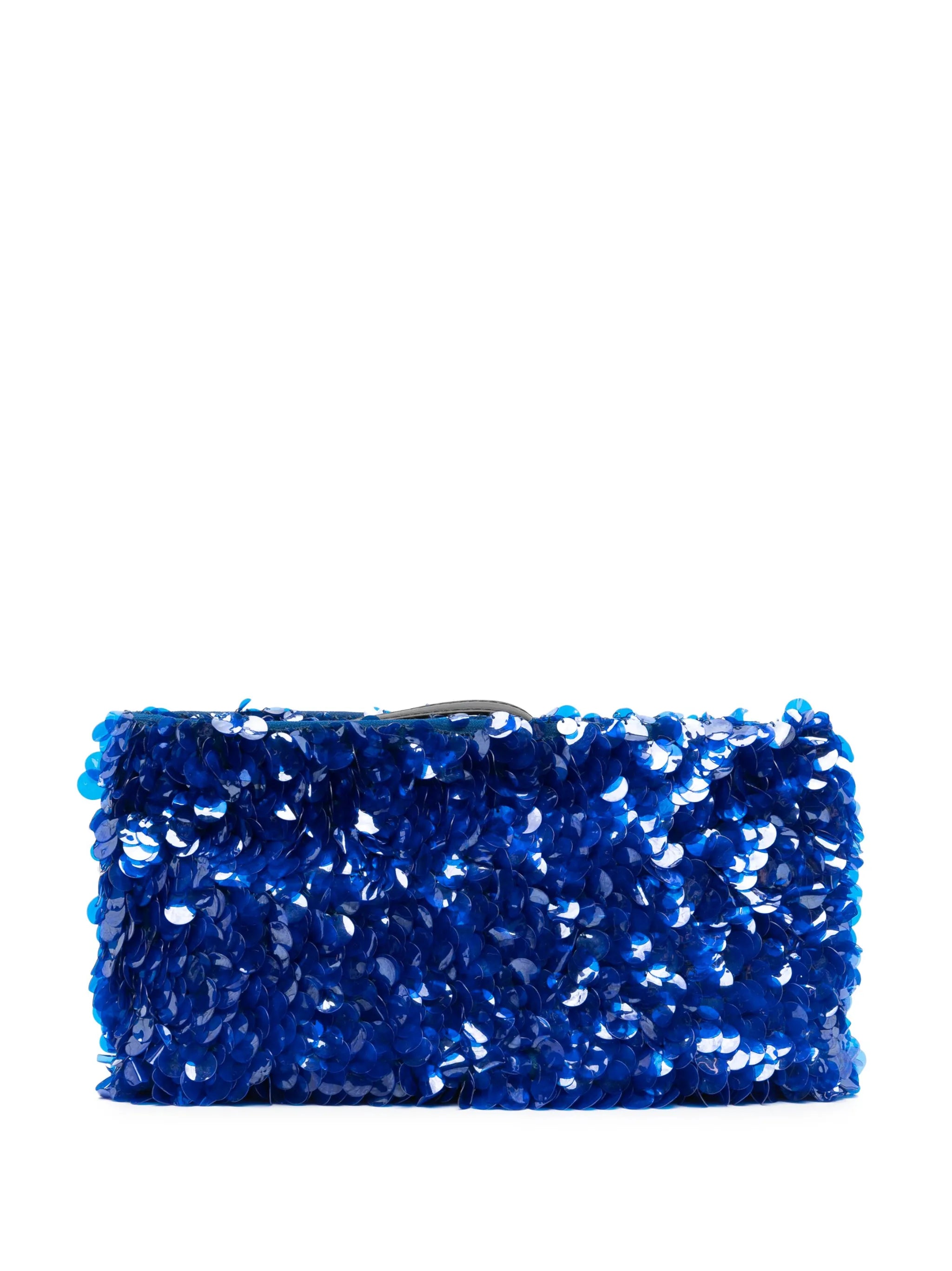 sequin-embellished clutch bag