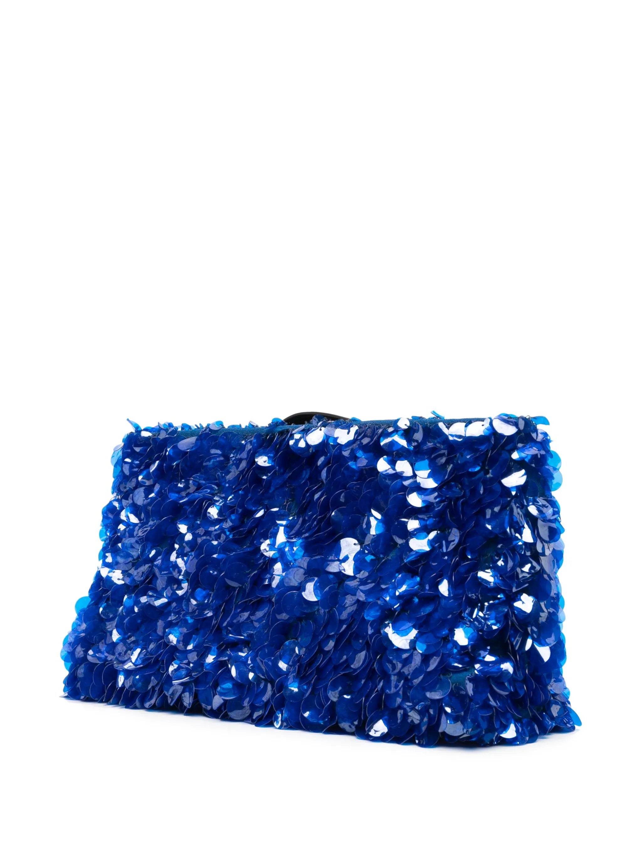 sequin-embellished clutch bag