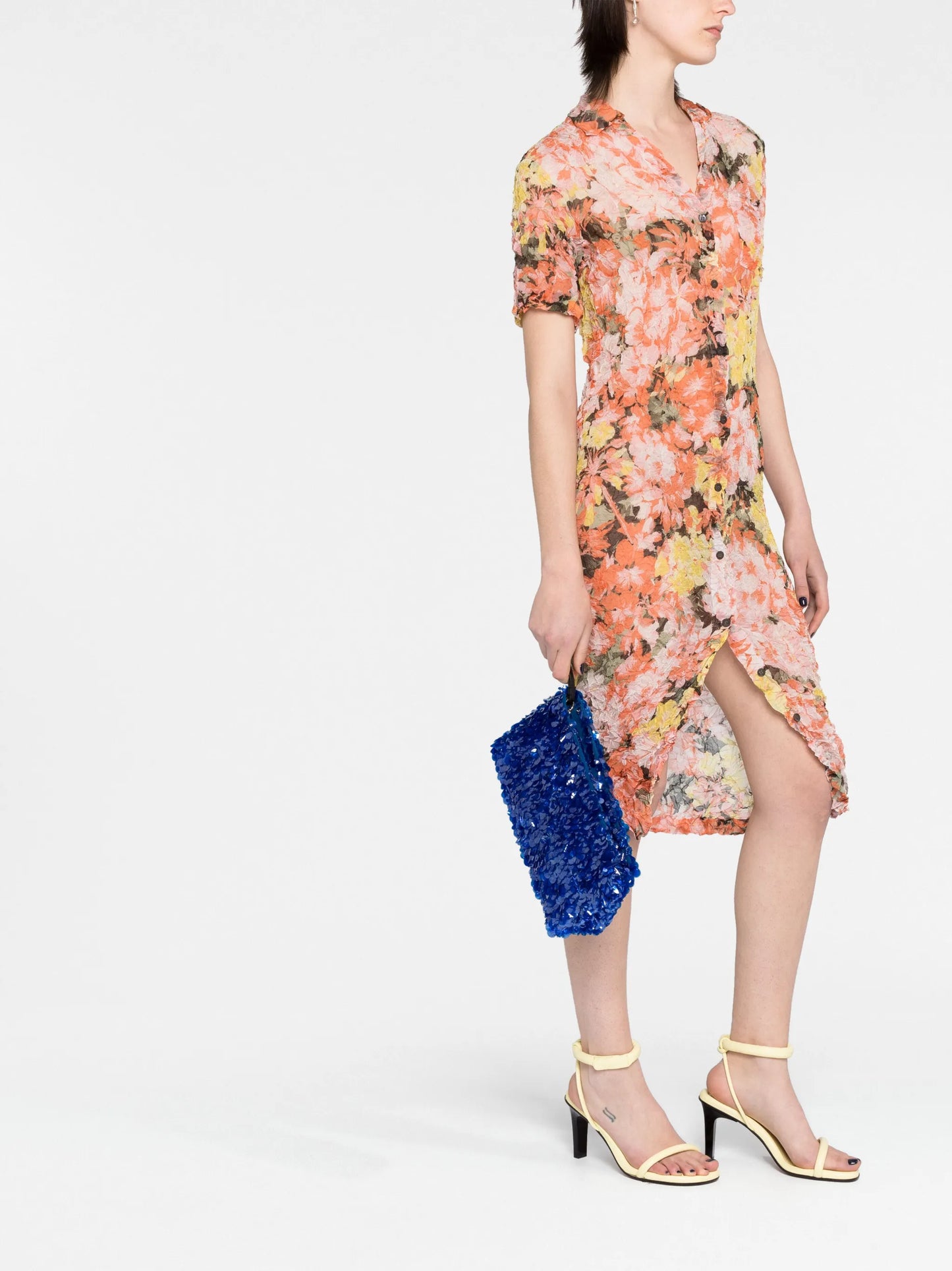 sequin-embellished clutch bag