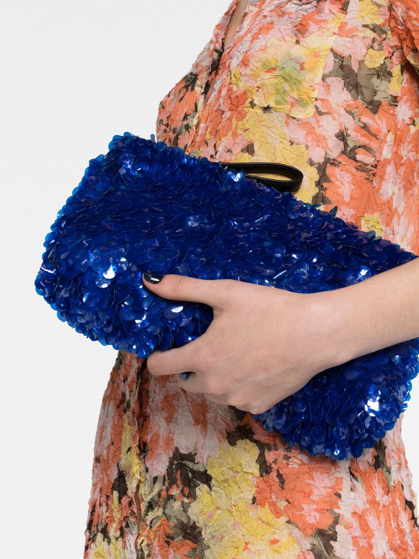 sequin-embellished clutch bag