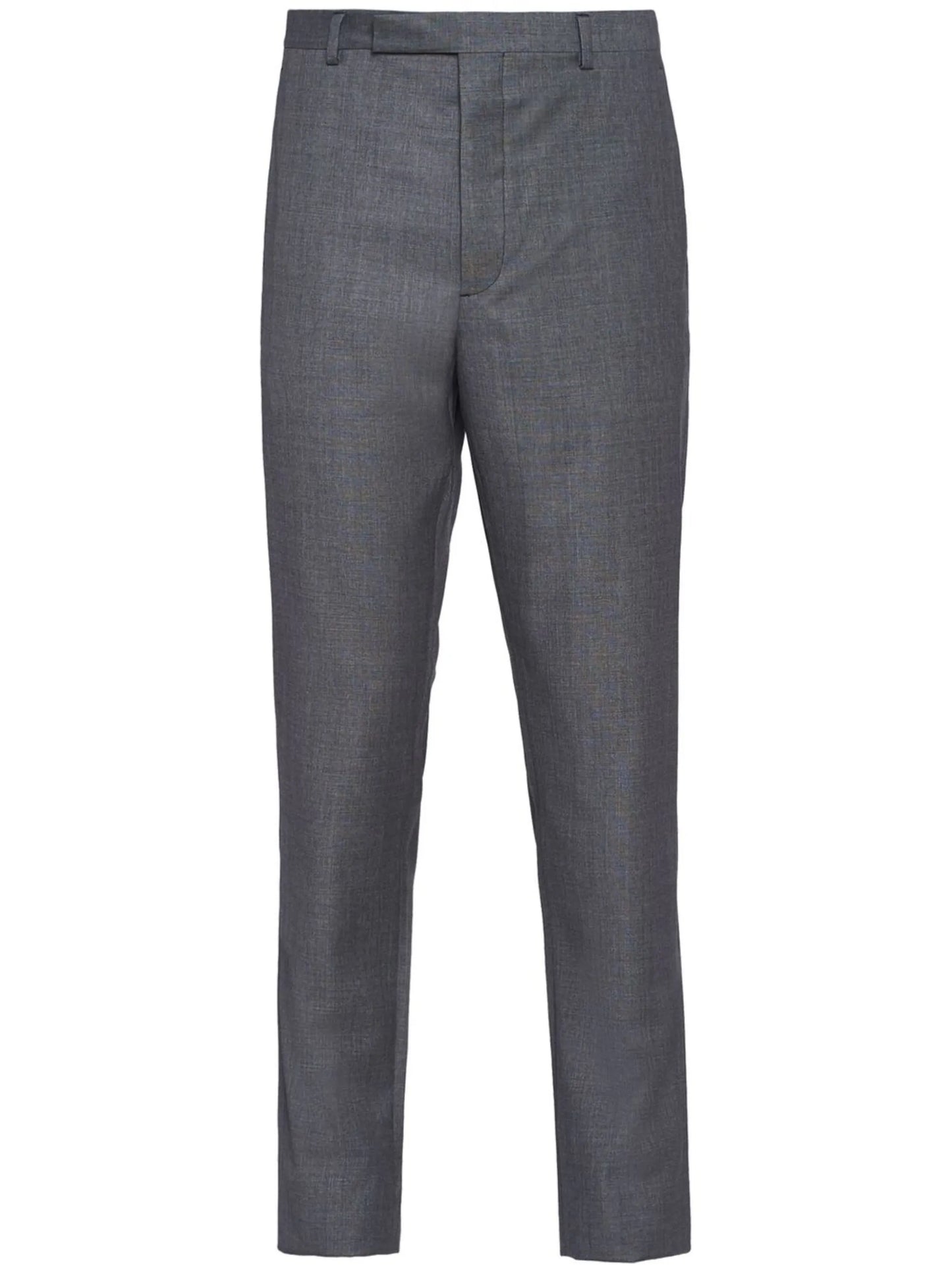 virgin-wool slim-cut trousers