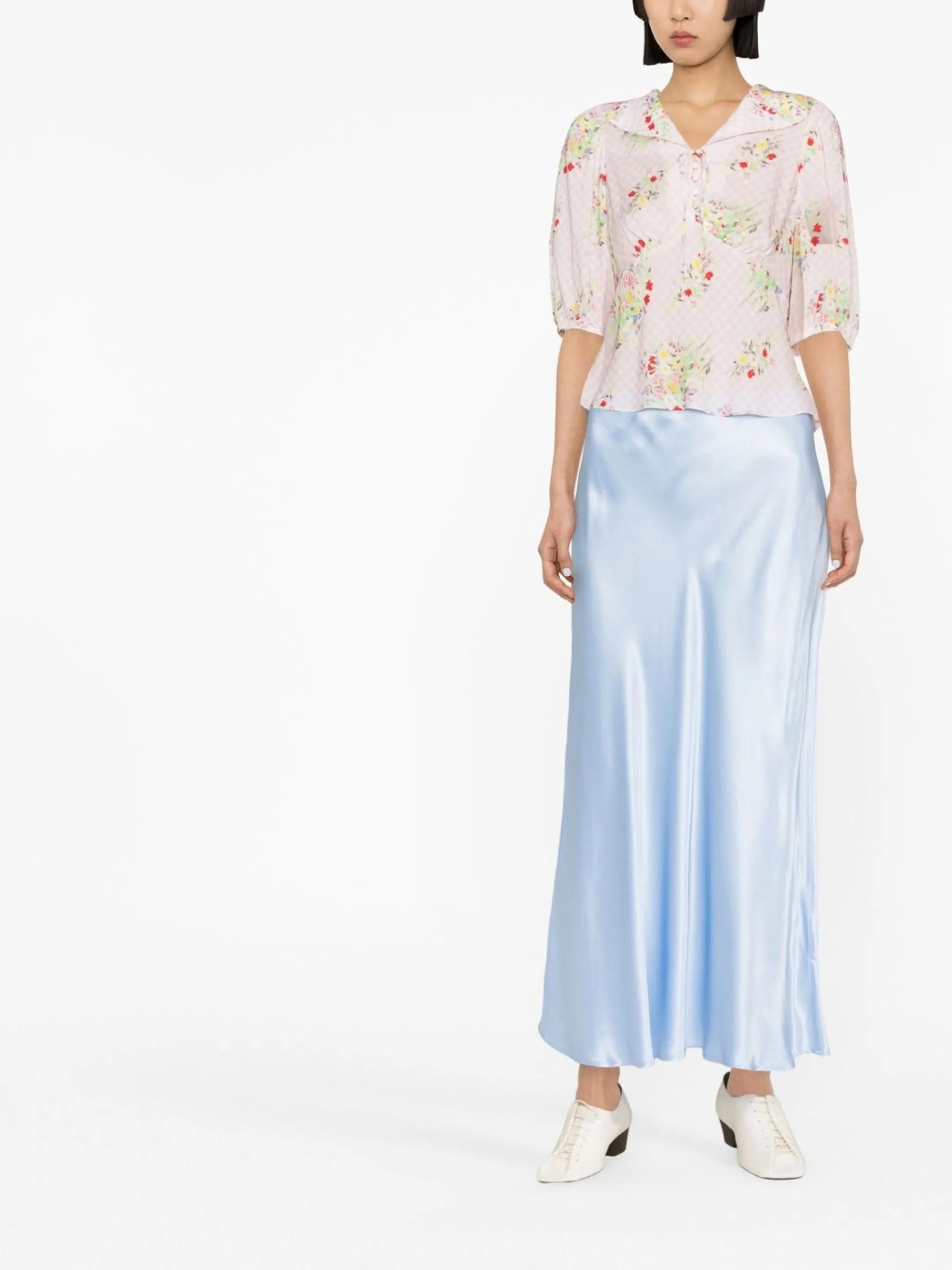 satin midi skirt