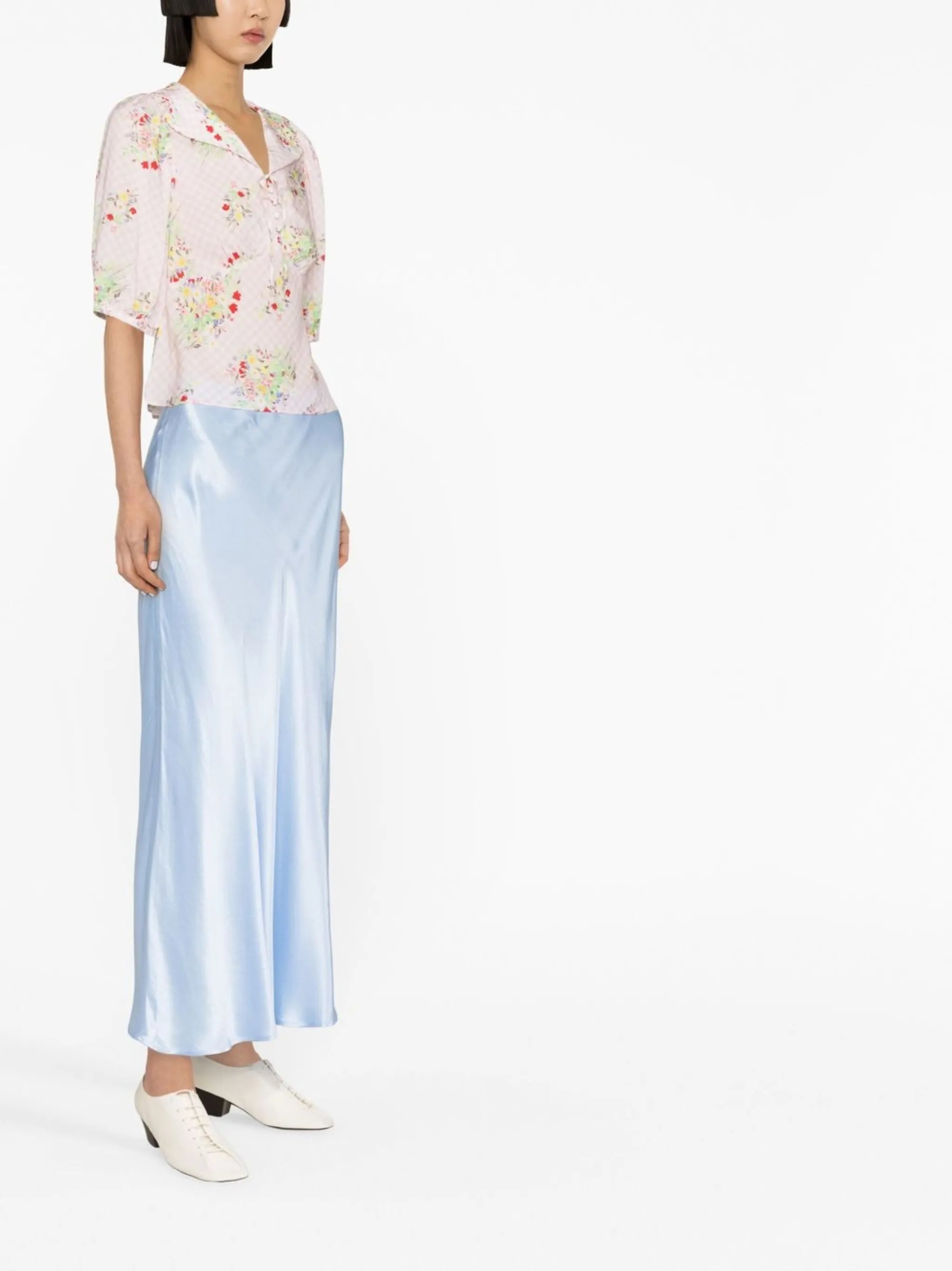 satin midi skirt