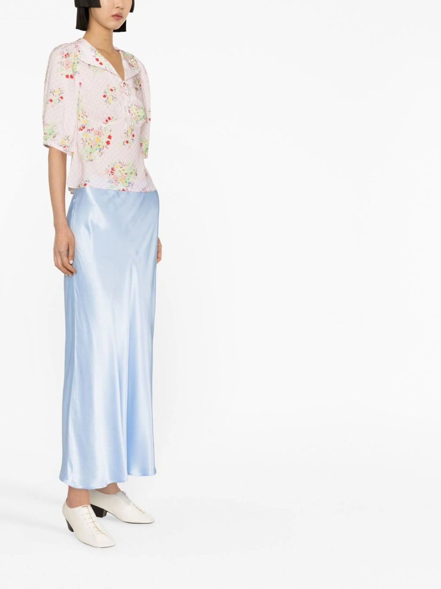 satin midi skirt