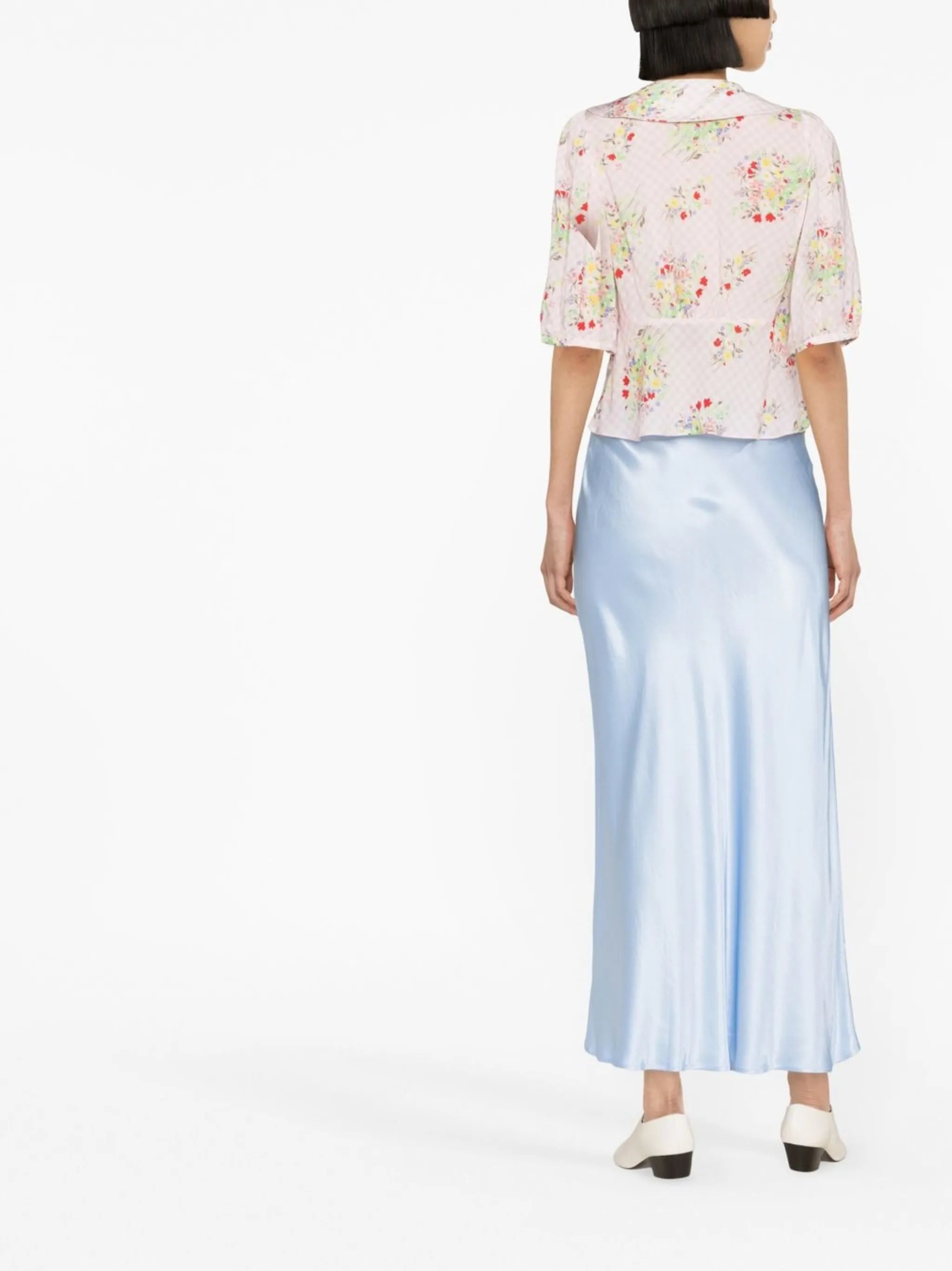 satin midi skirt