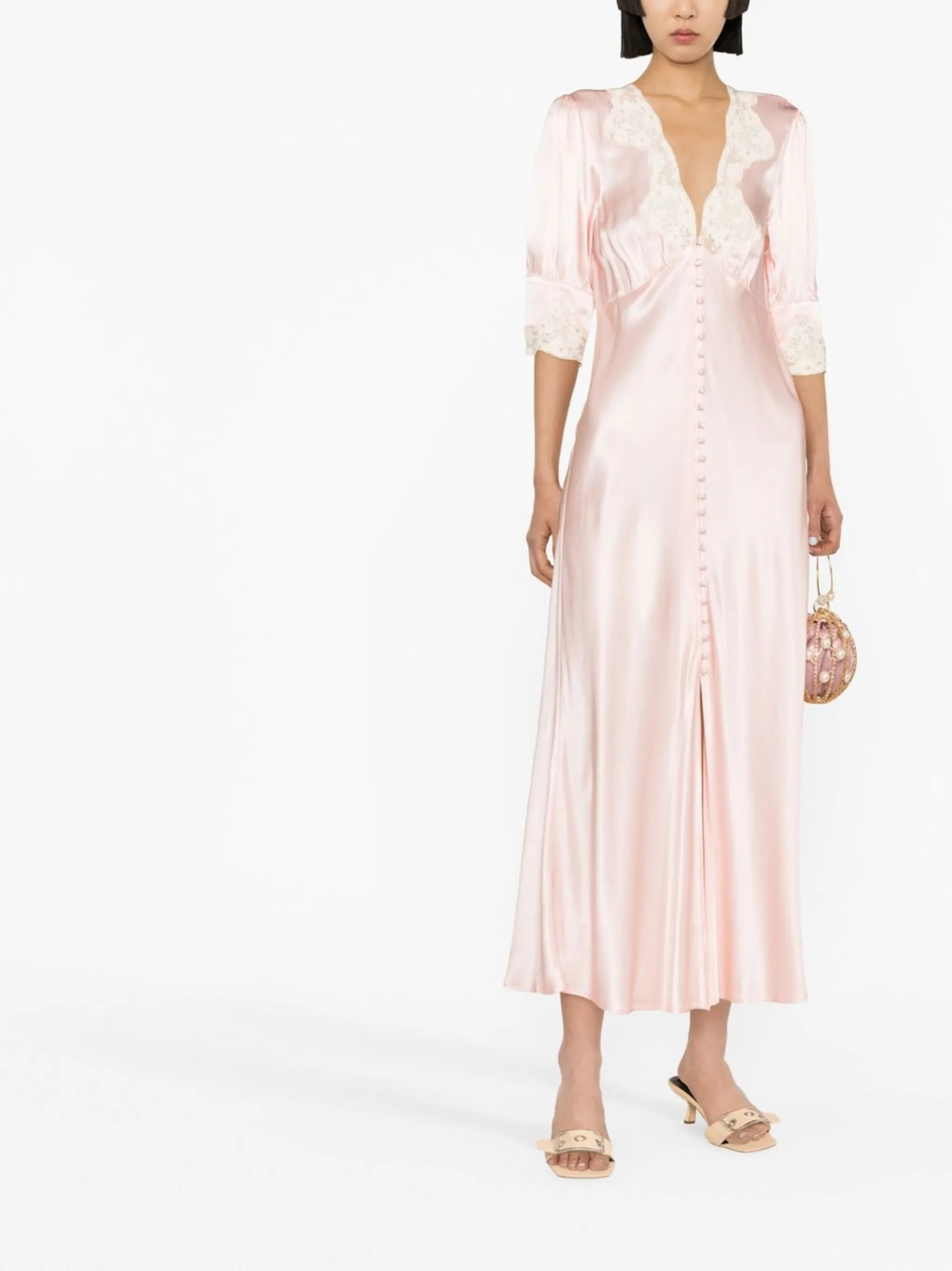 Simone lace-trimmed dress
