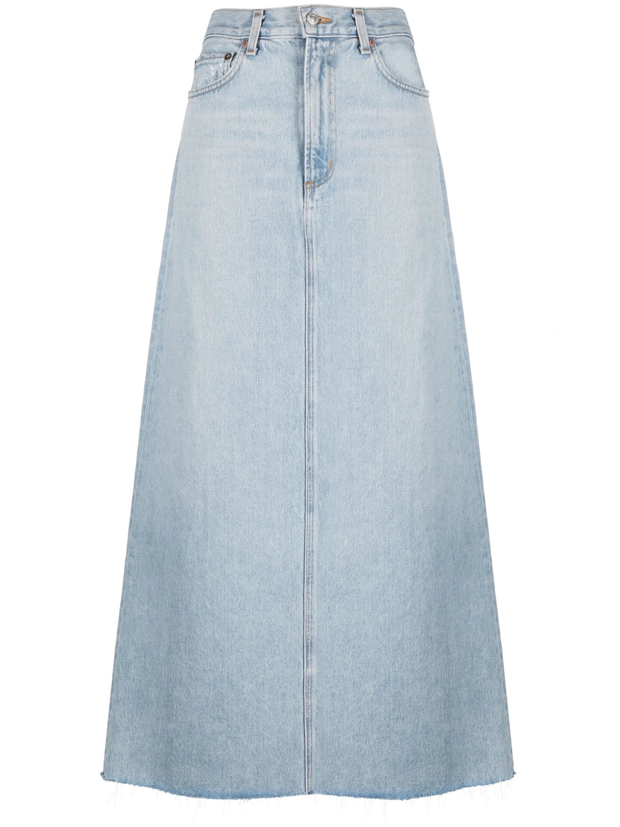 maxi denim skirt