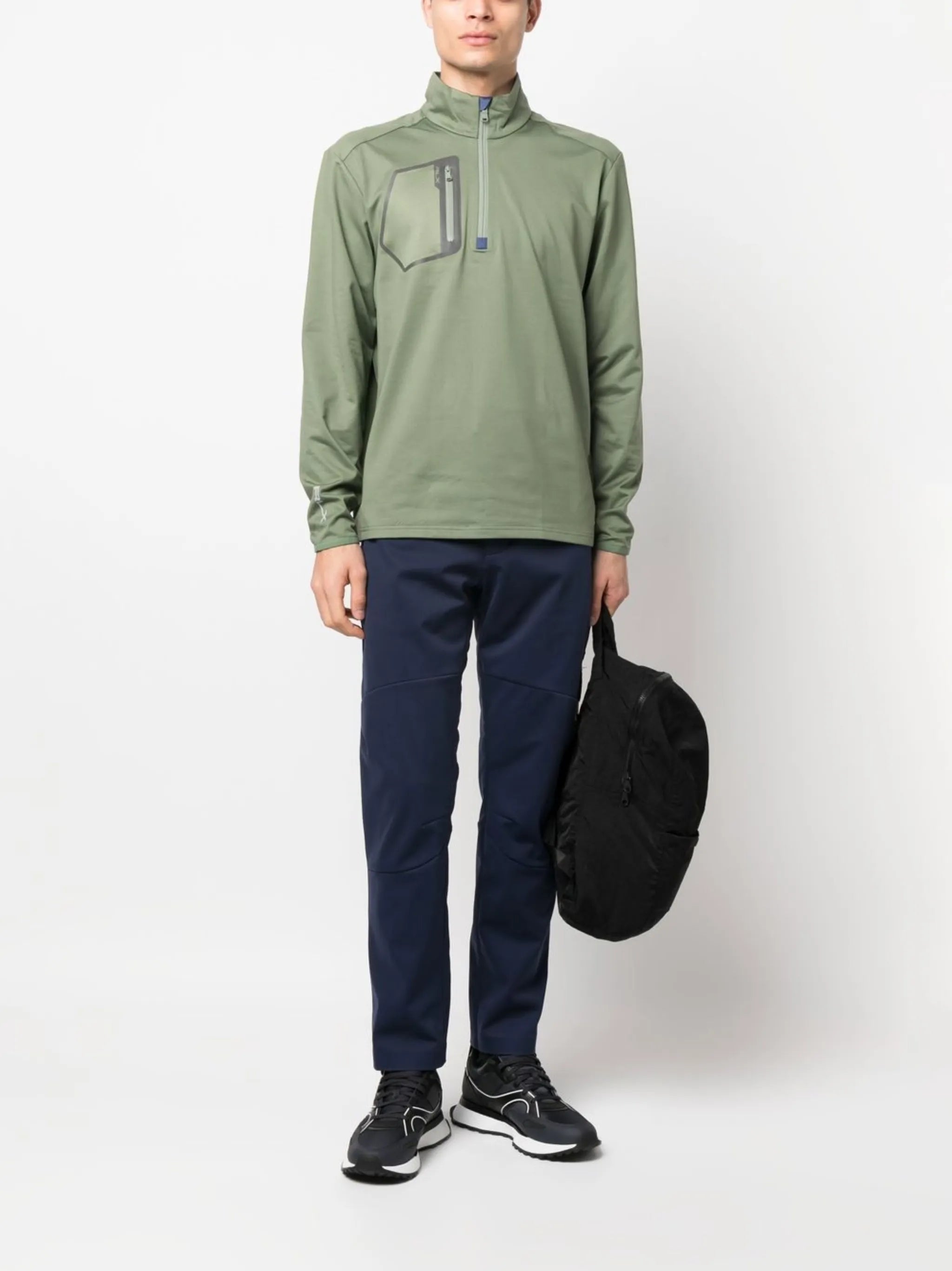 long-sleeve half-zip pullover
