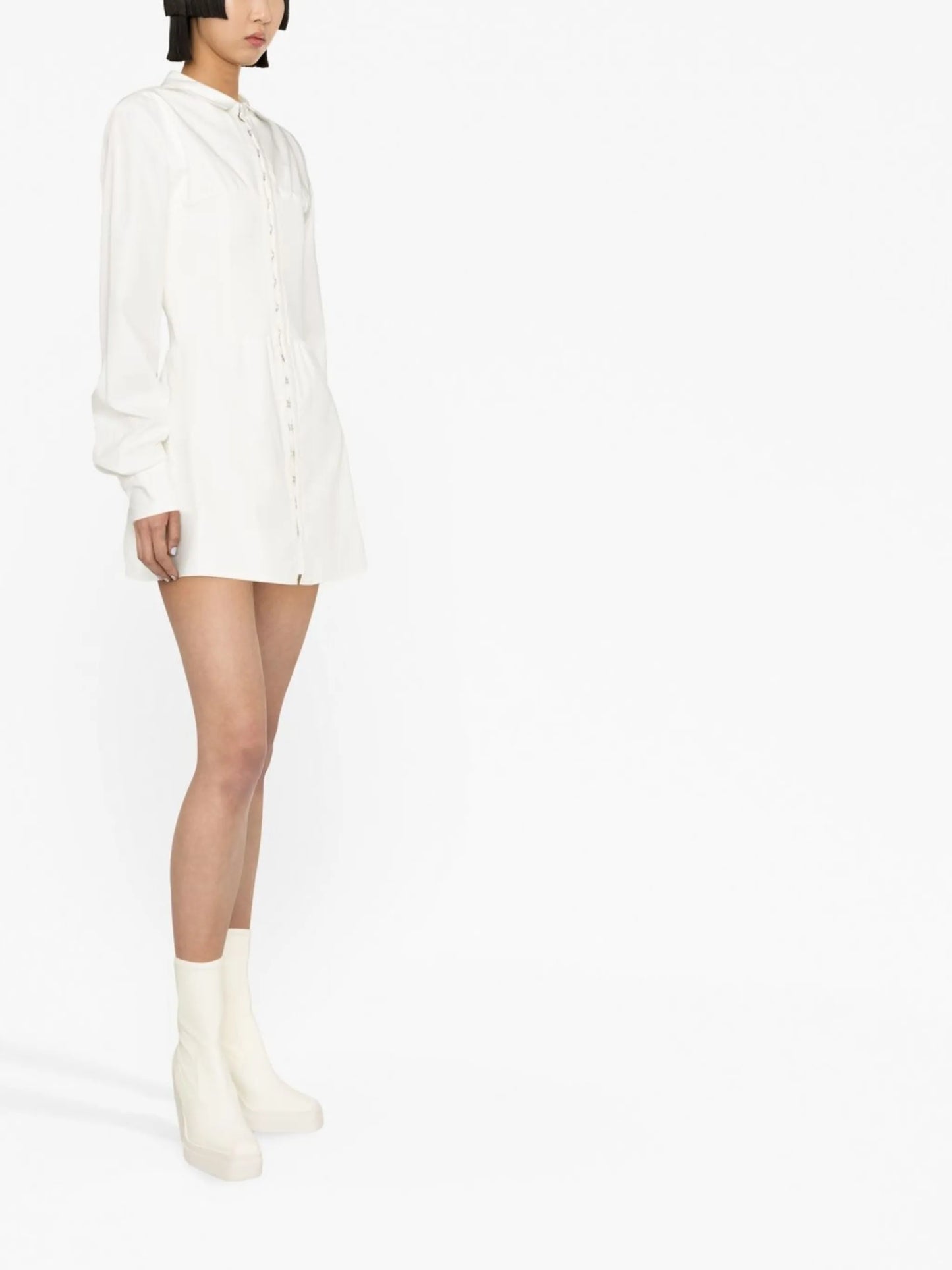 Hook mini shirt dress