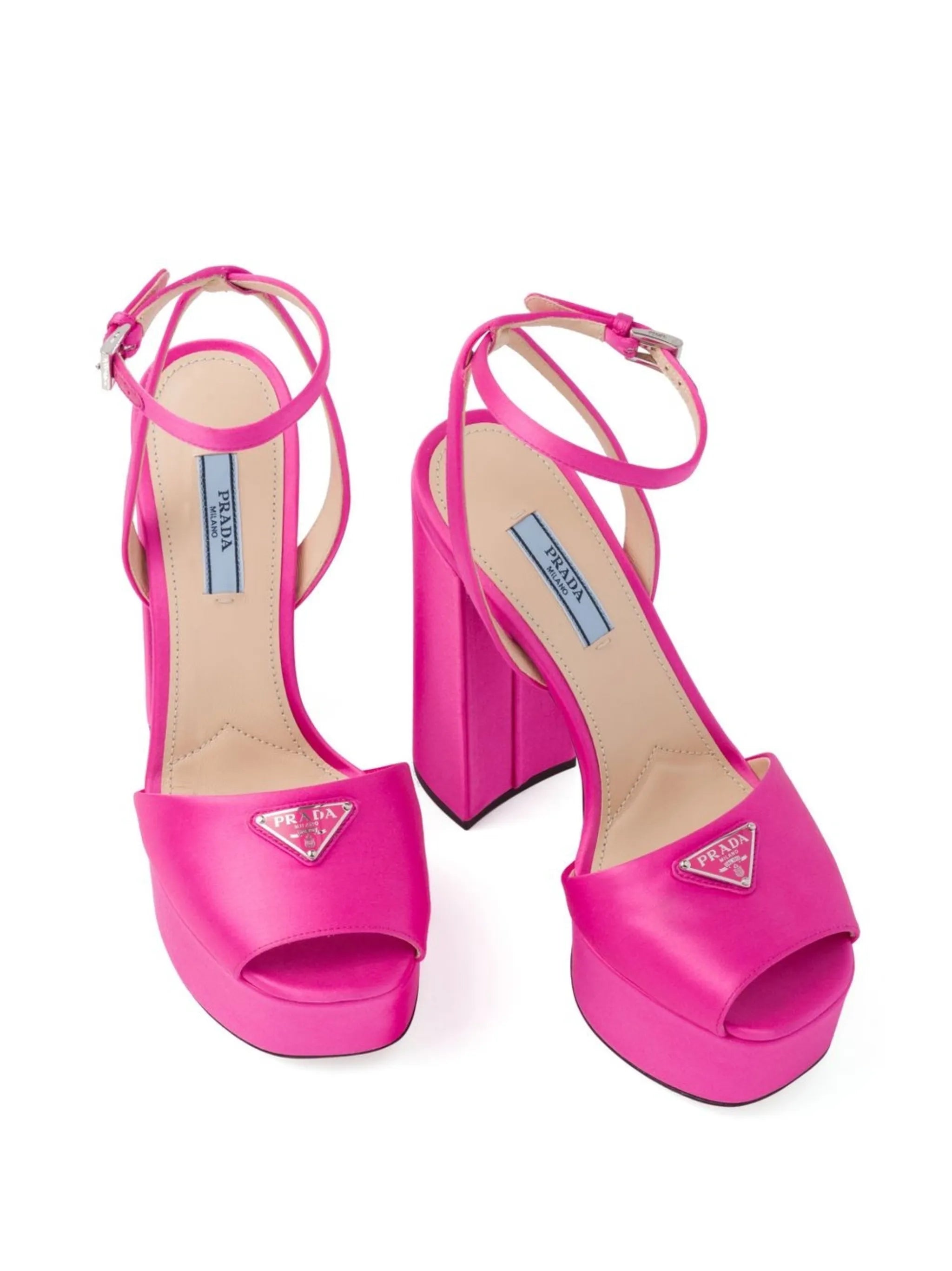 satin platform sandals
