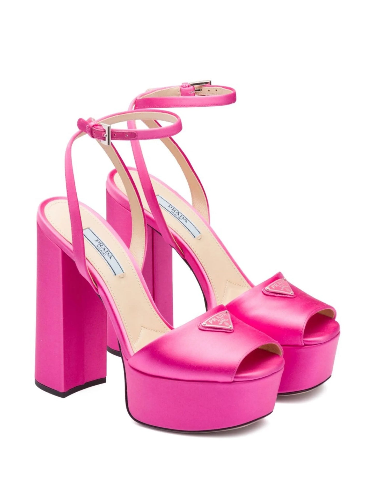 satin platform sandals