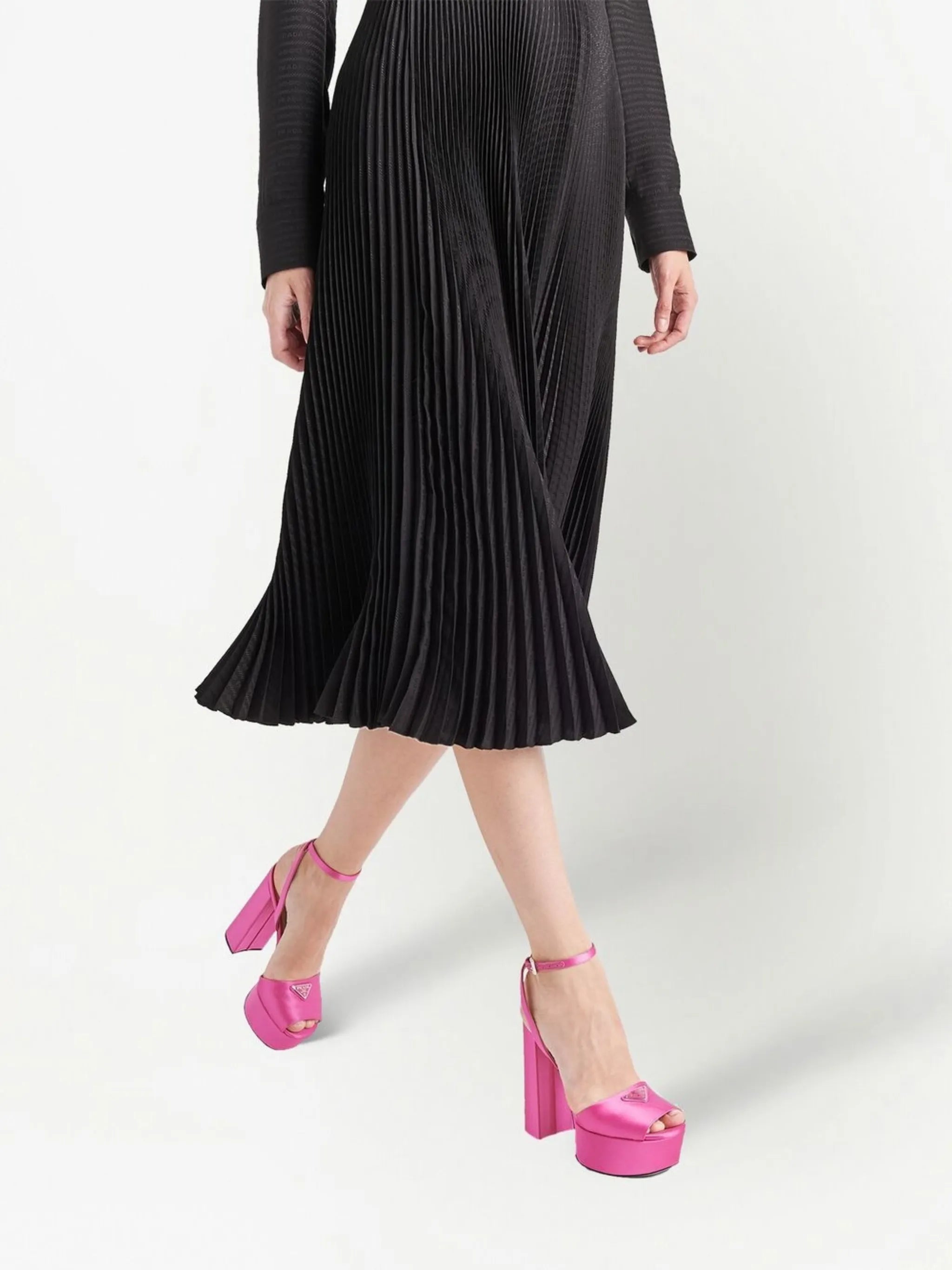 satin platform sandals