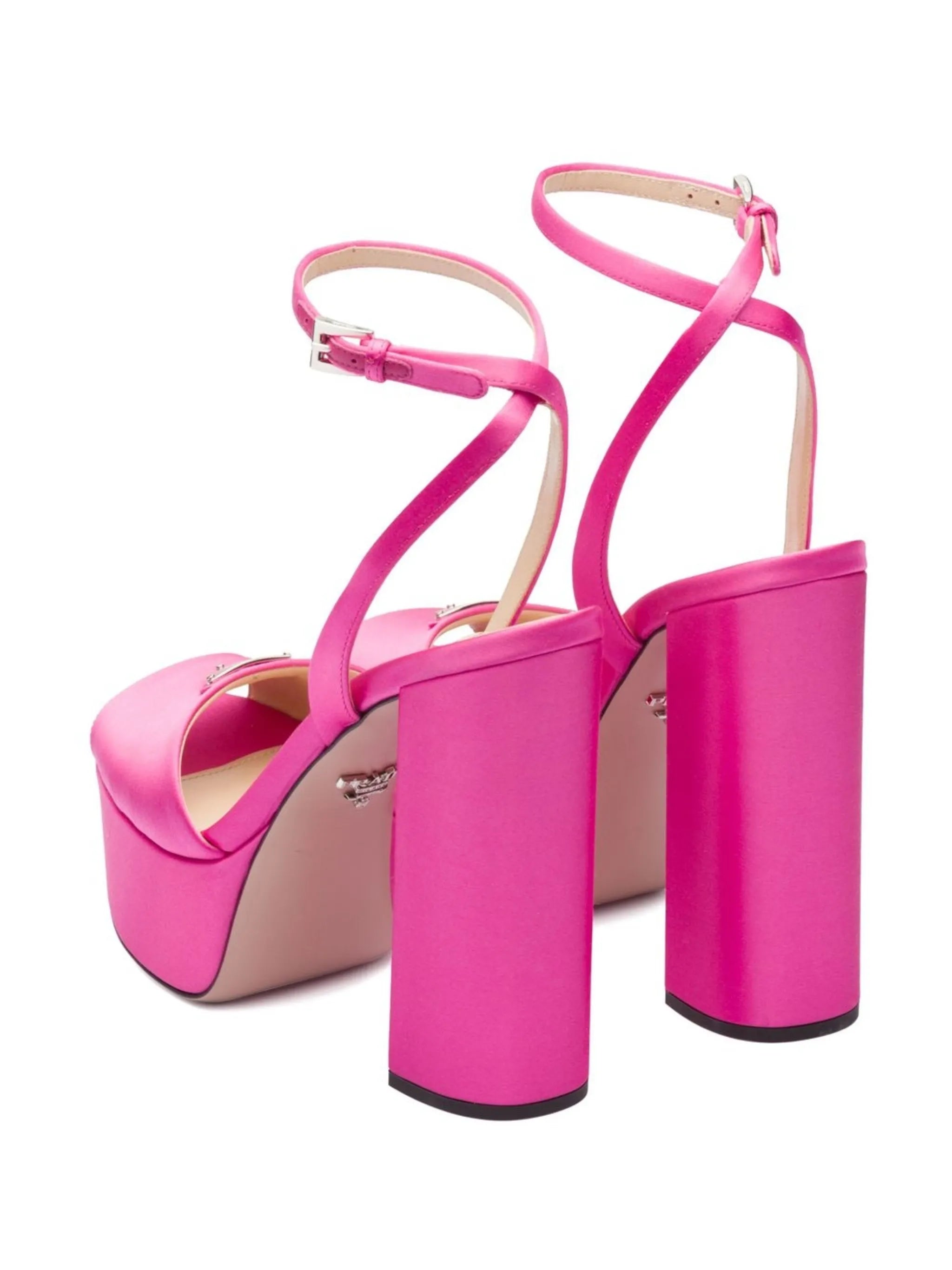 satin platform sandals