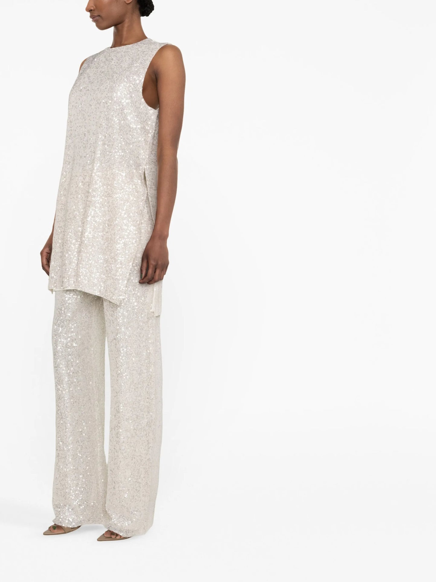 sequin-embellished pant