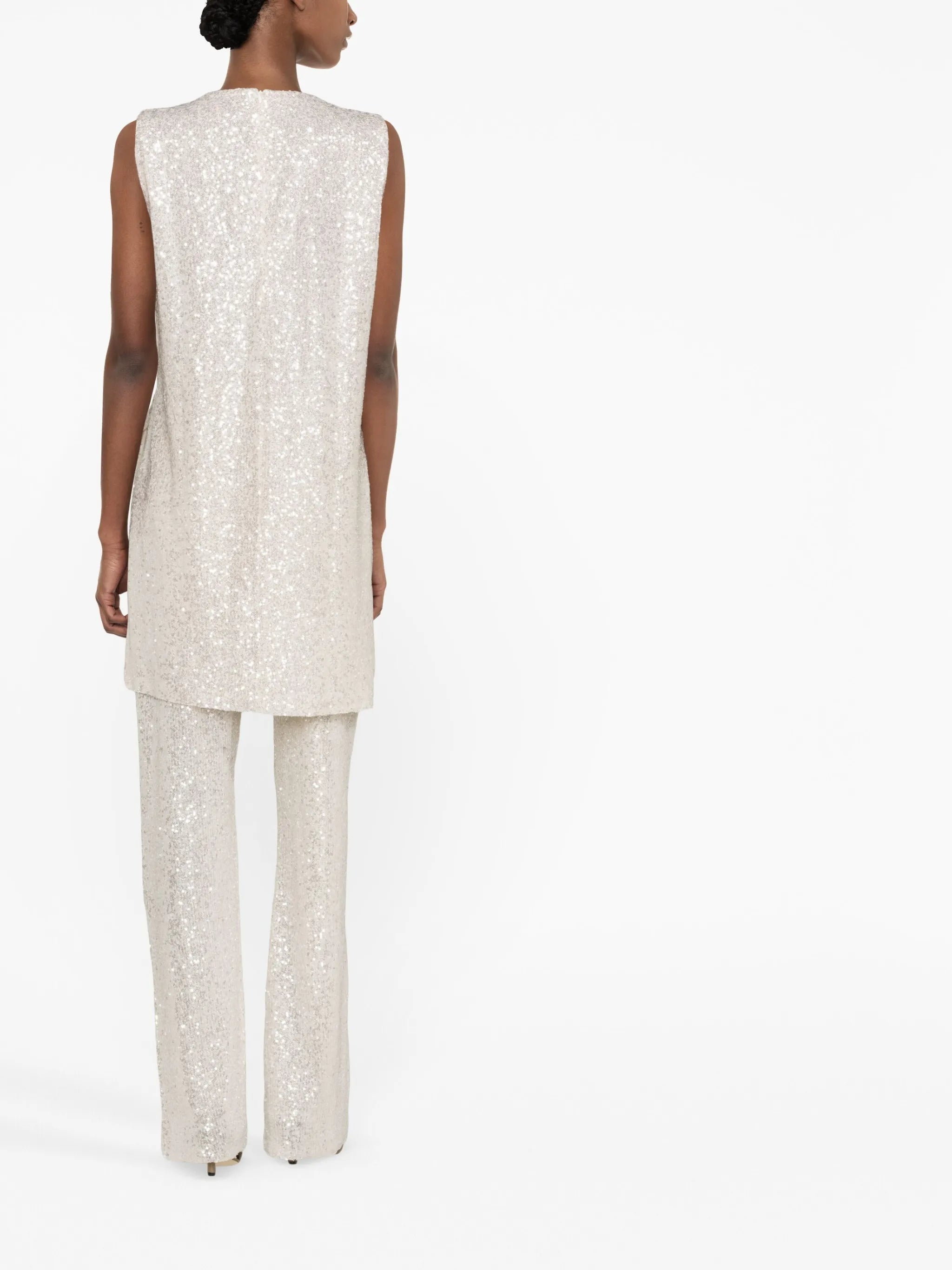 sequin-embellished tunic top
