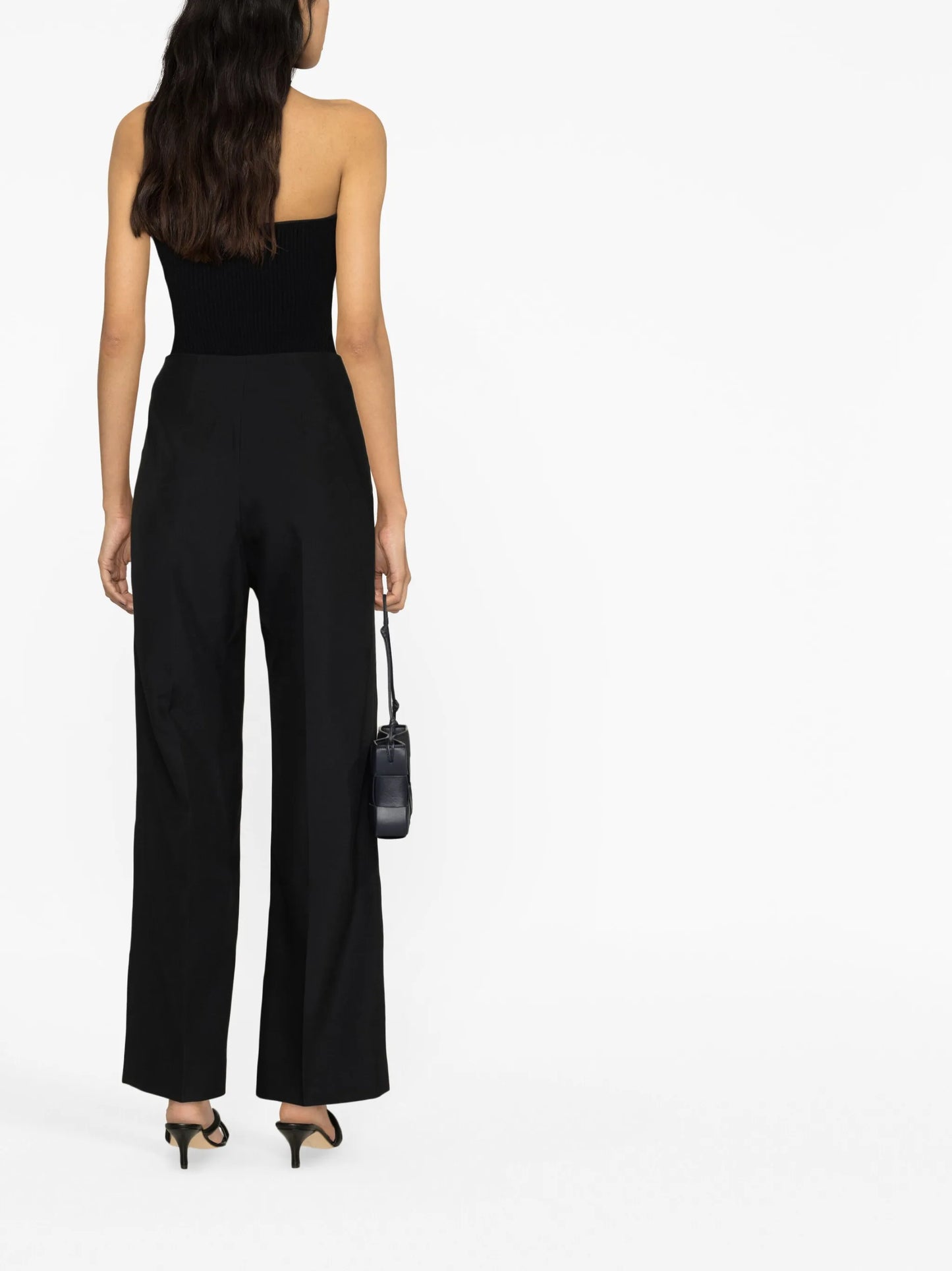 high-waisted wide-leg trousers