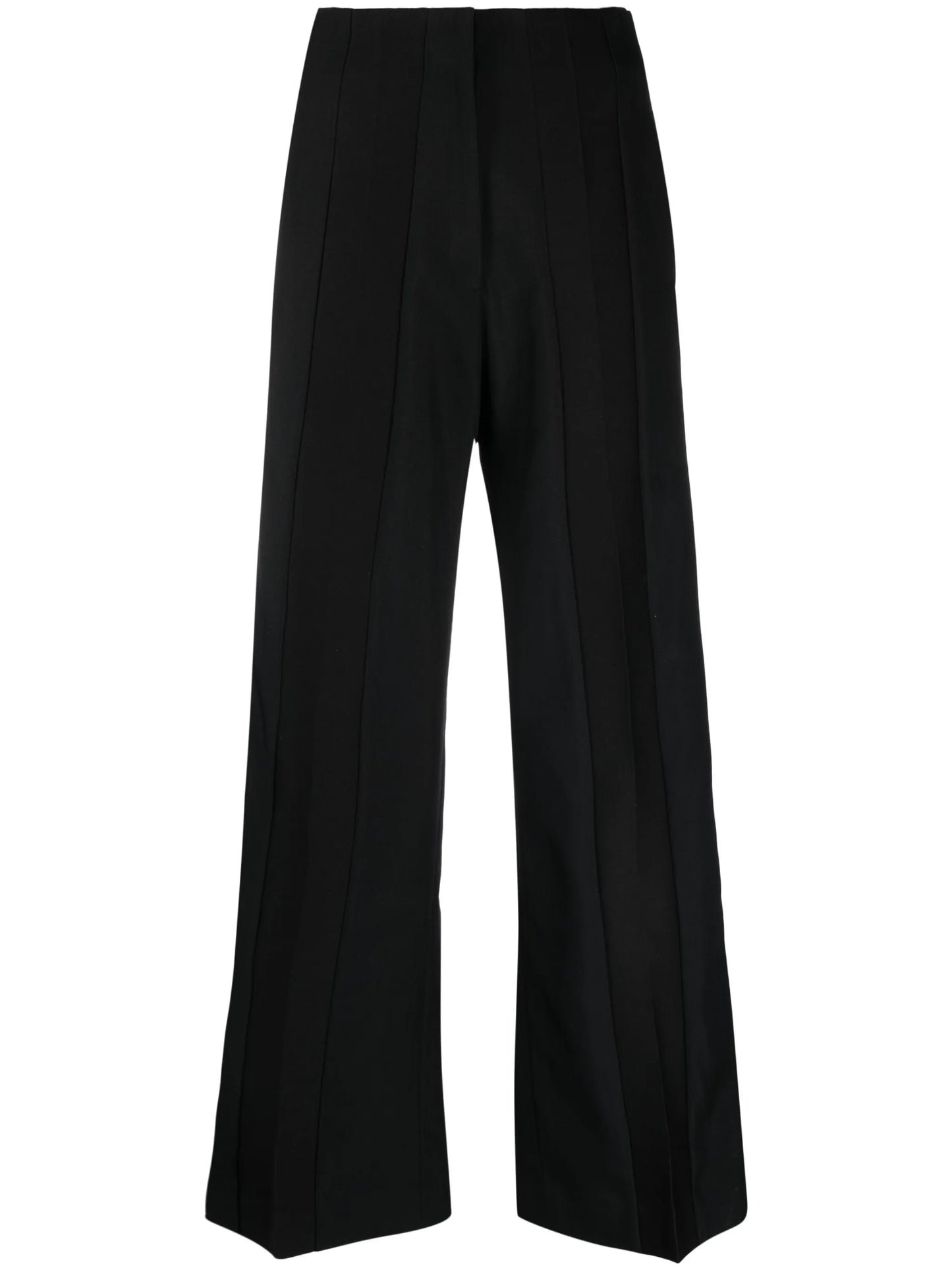 high-waisted wide-leg trousers