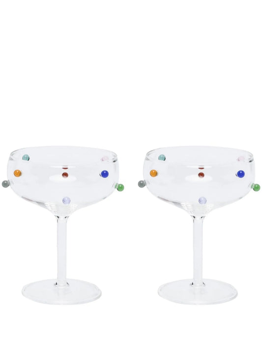 Pomponette Coupes glasses (set of two)