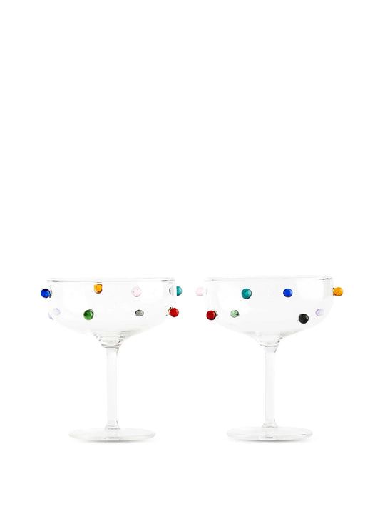 Pomponette Coupes glasses (set of two)