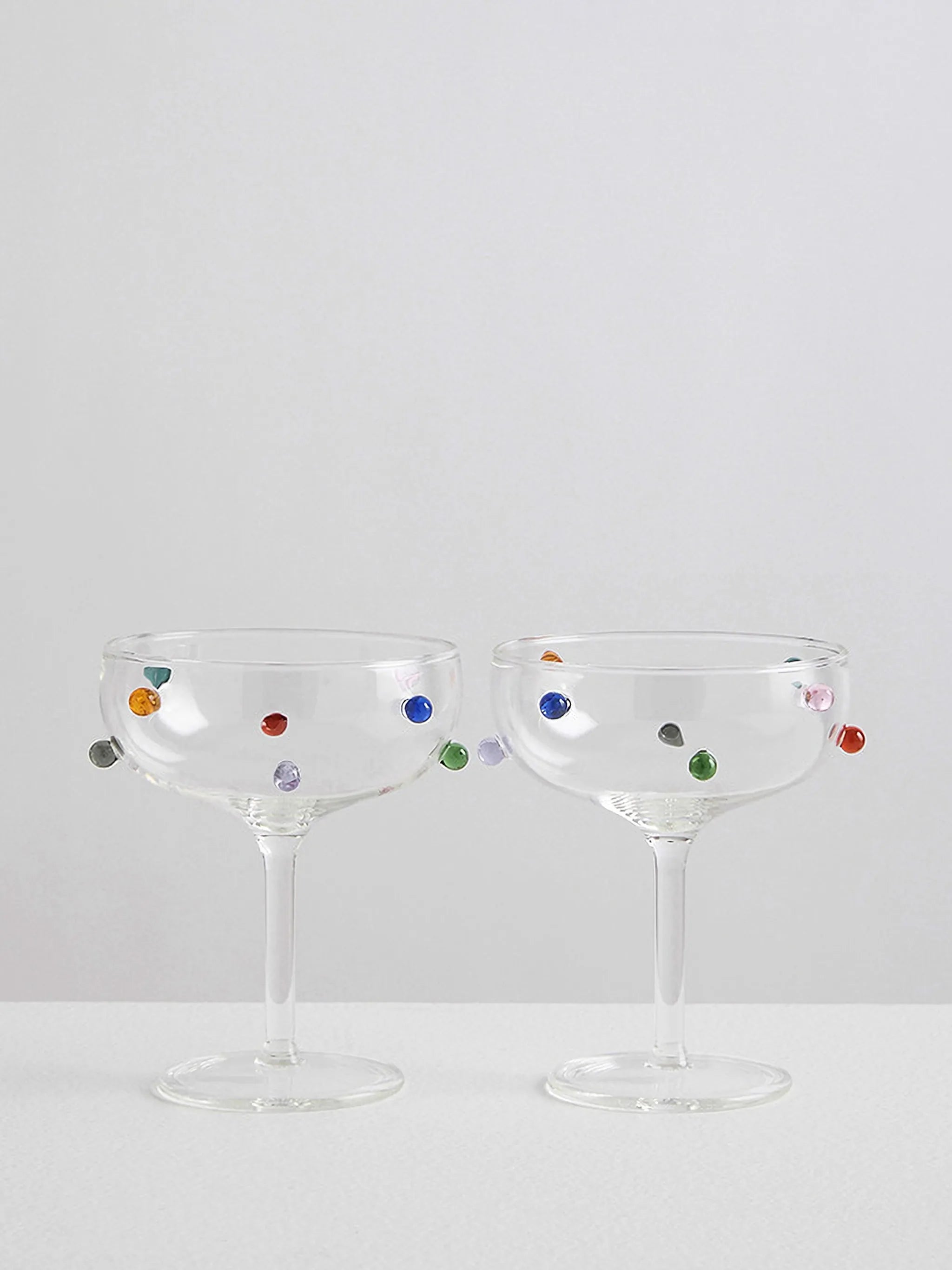 Pomponette Coupes glasses (set of two)