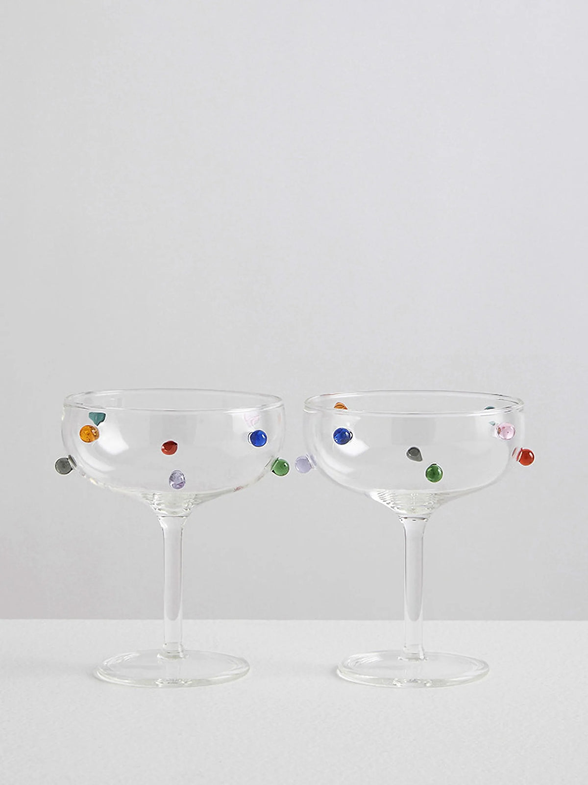 Pomponette Coupes glasses (set of two)