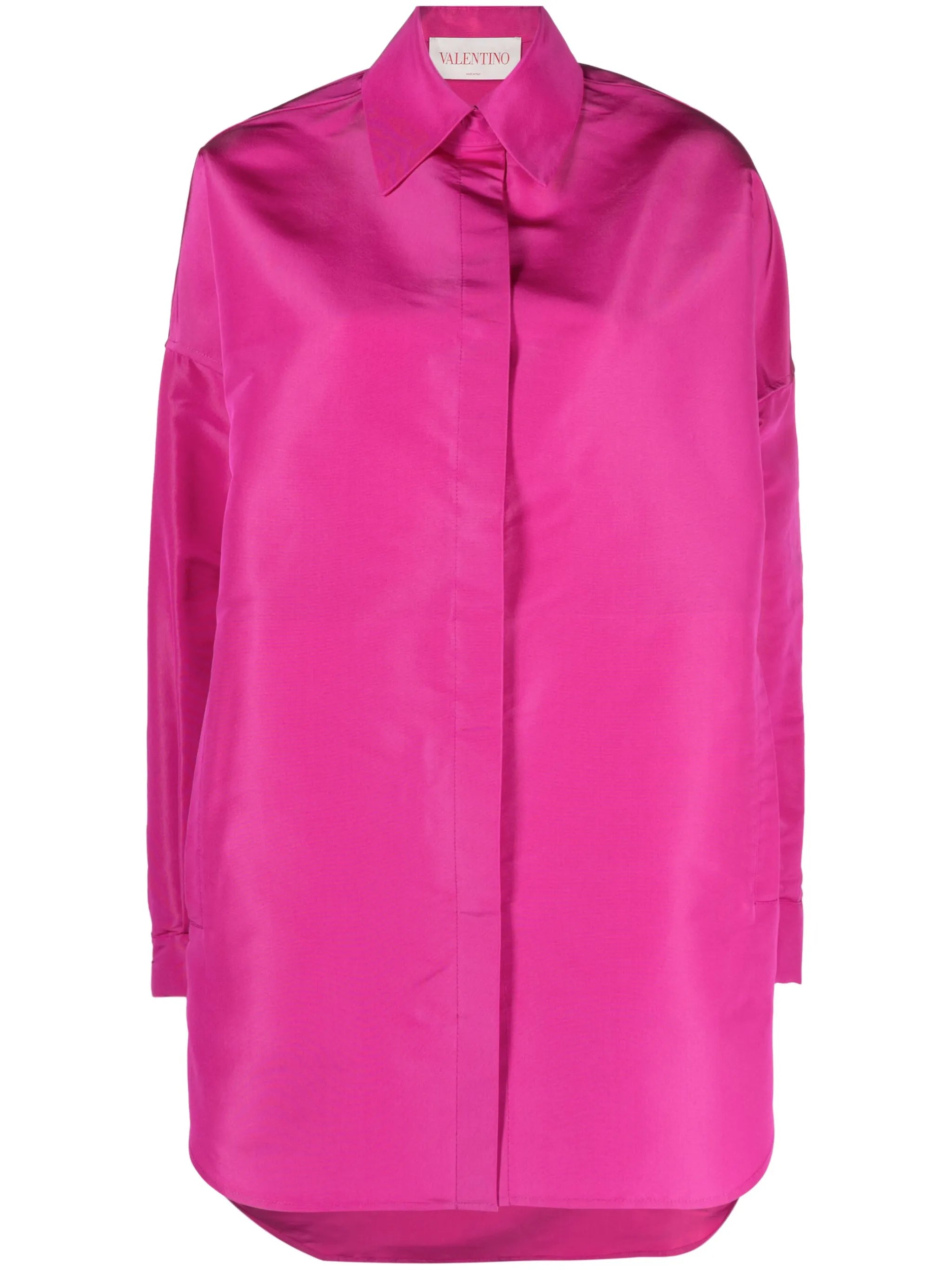 oversized silk shirt