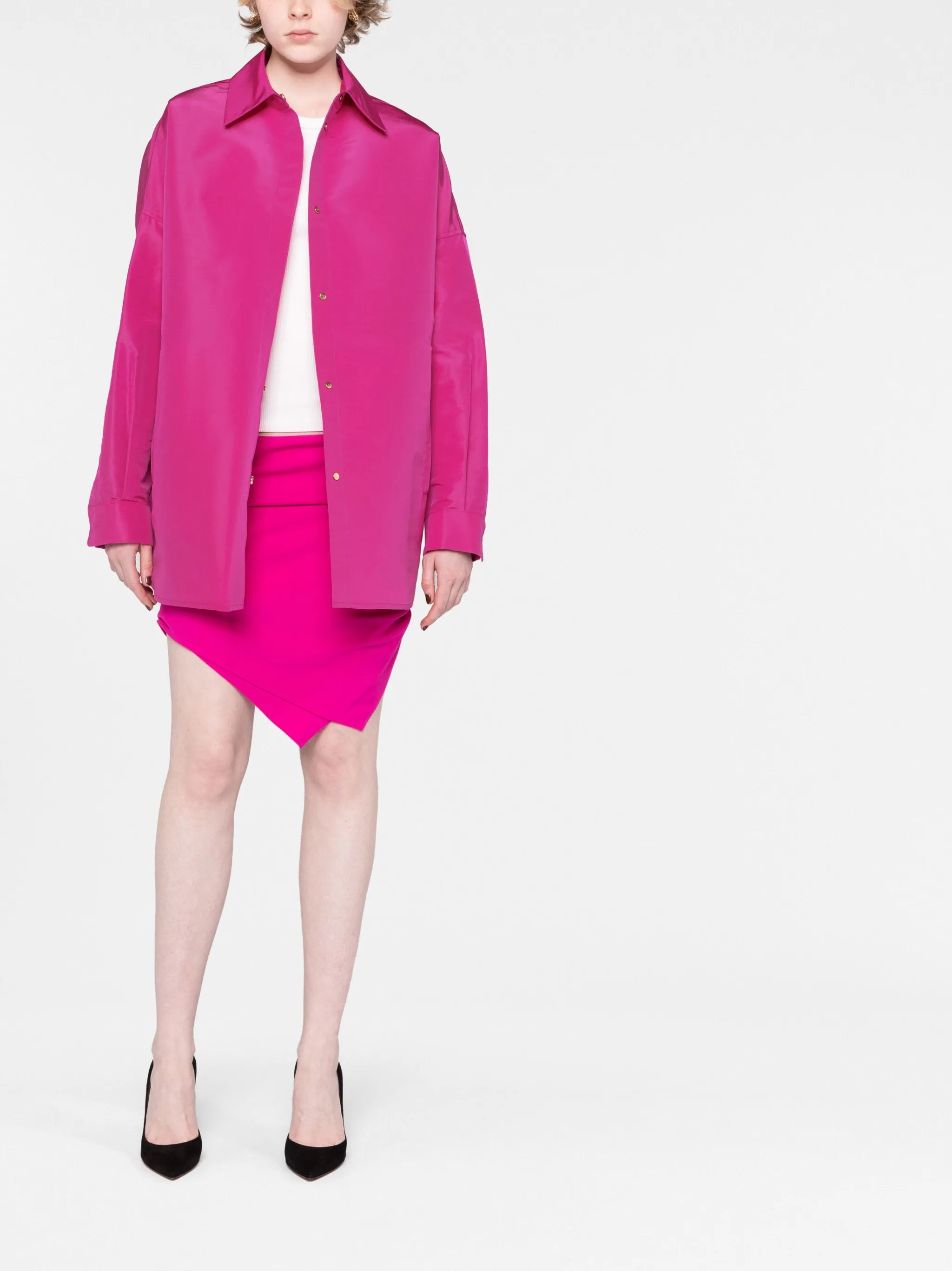 oversized silk shirt