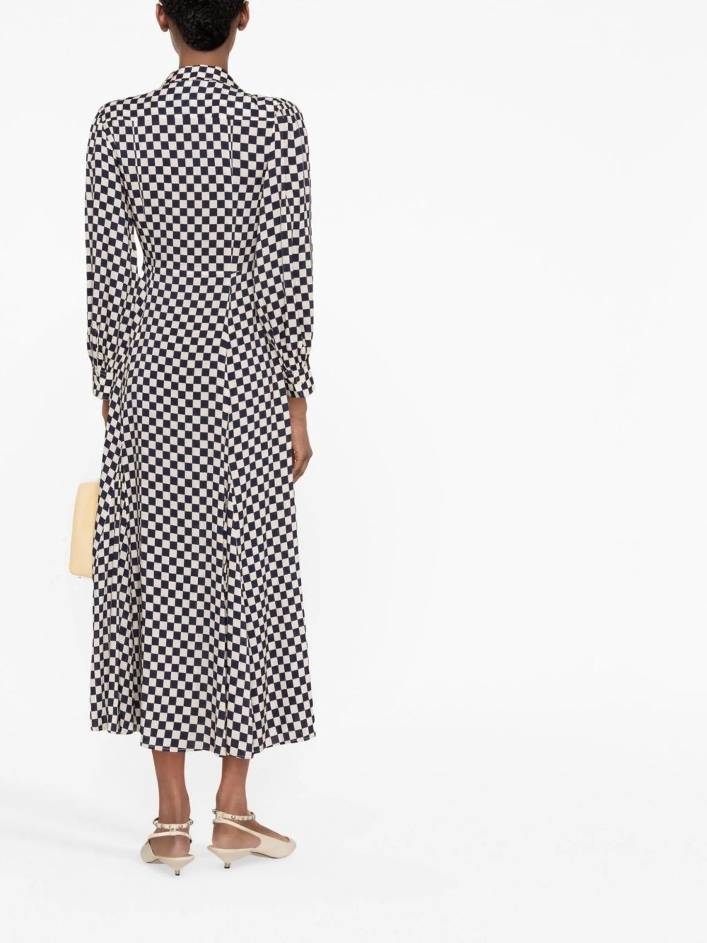 'Maddison' checkerboard-print shirt dress