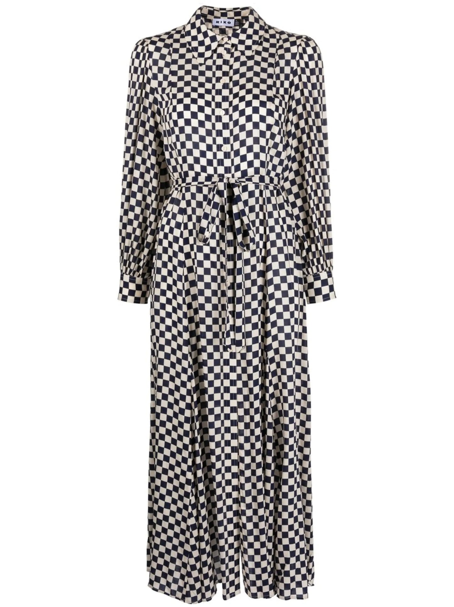'Maddison' checkerboard-print shirt dress