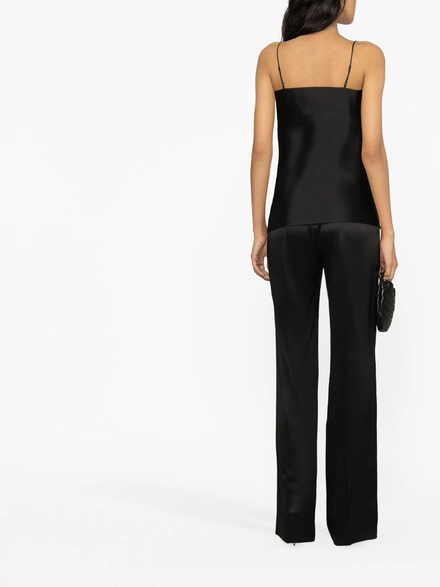 square-neck silk top
