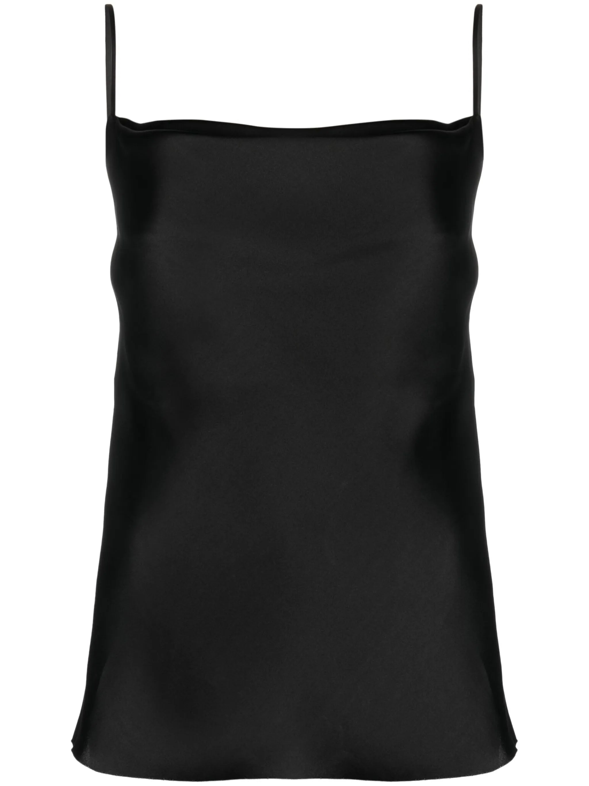 square-neck silk top