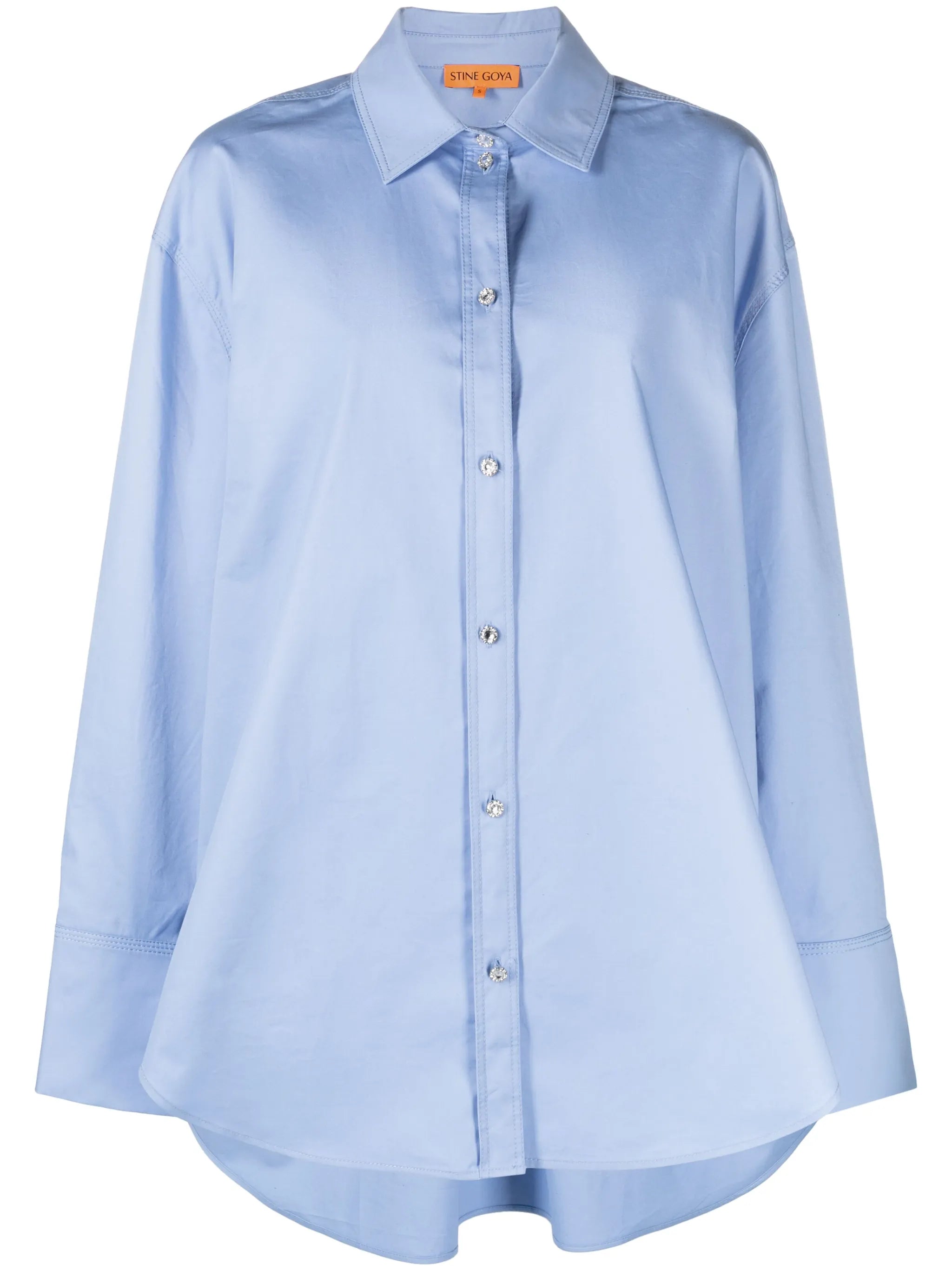 extra-long sleeve organic-cotton shirt