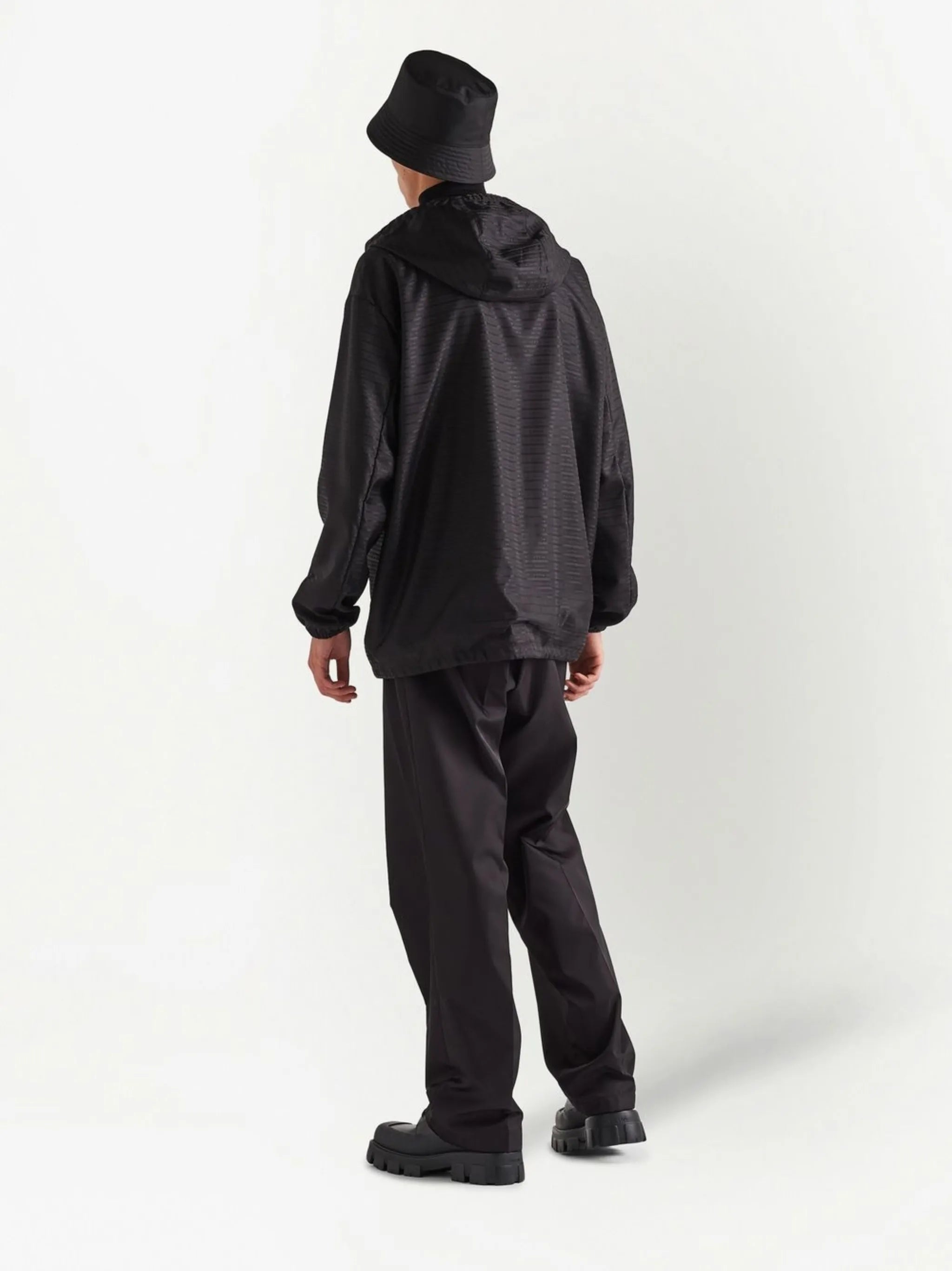 Re-nylon hooded jacket