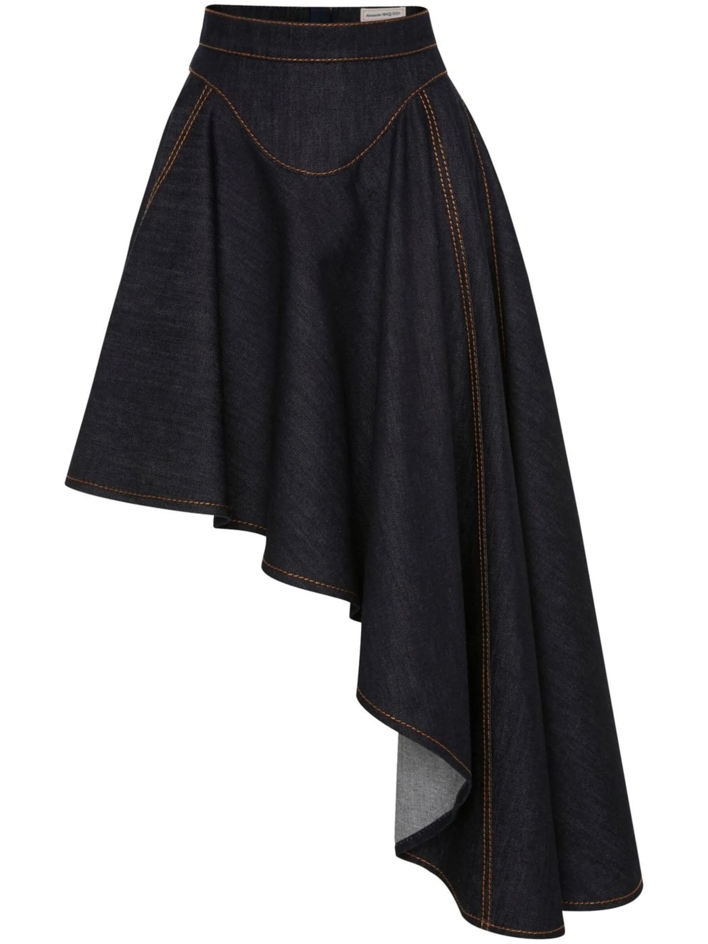 asymmetric midi skirt