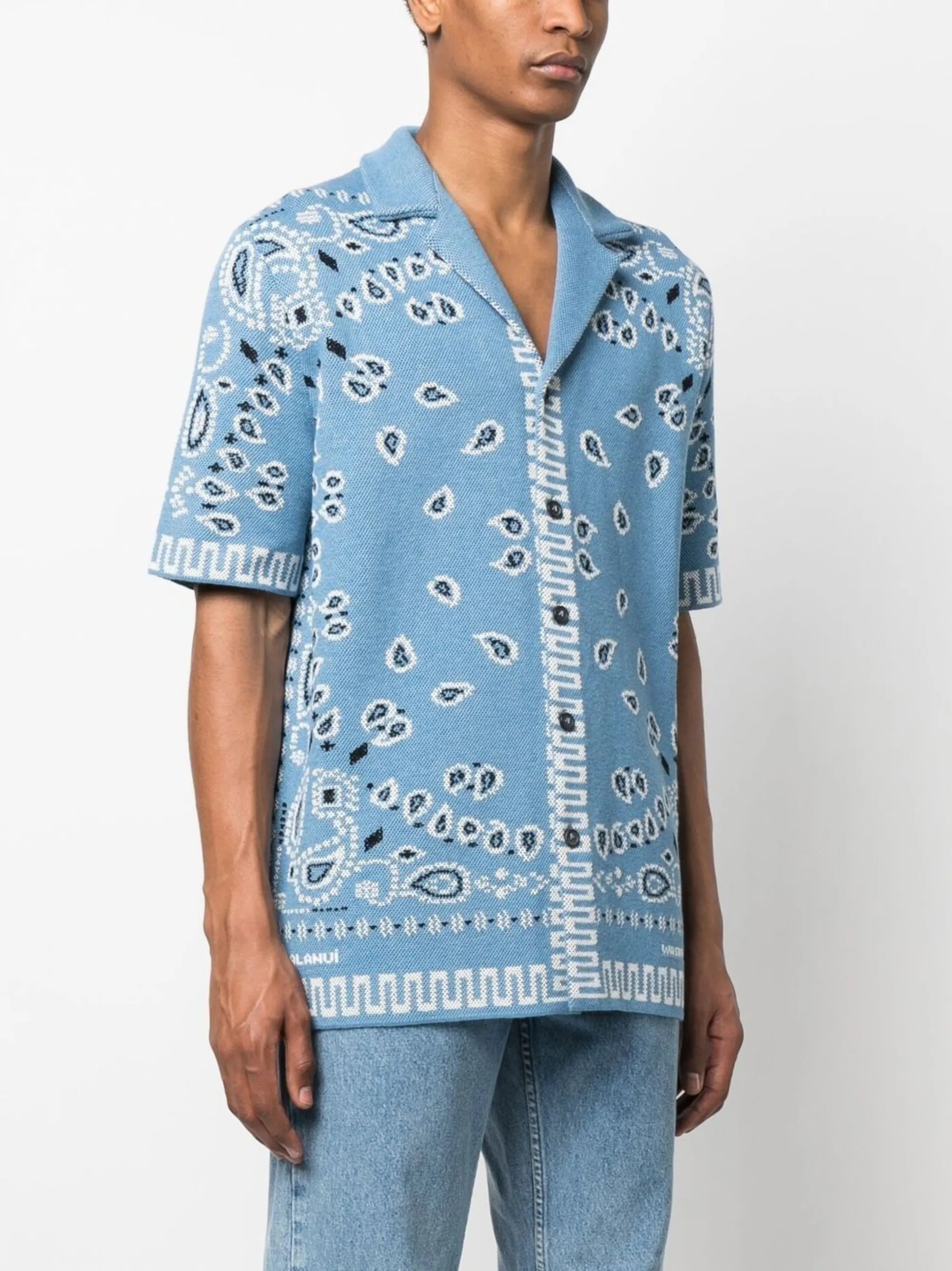 bandana-print cotton shirt