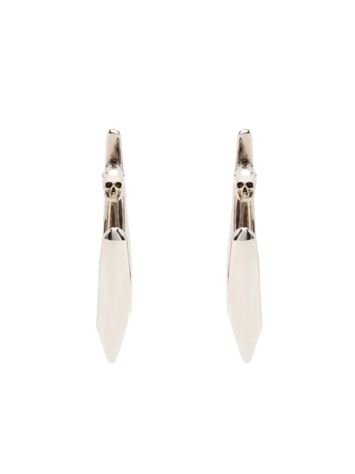 skull fastening polished-finish earrings