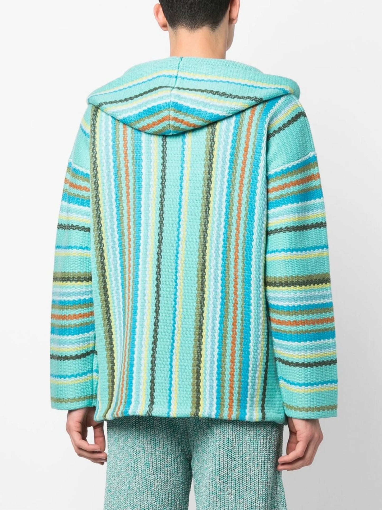 stripe-print pullover hoodie