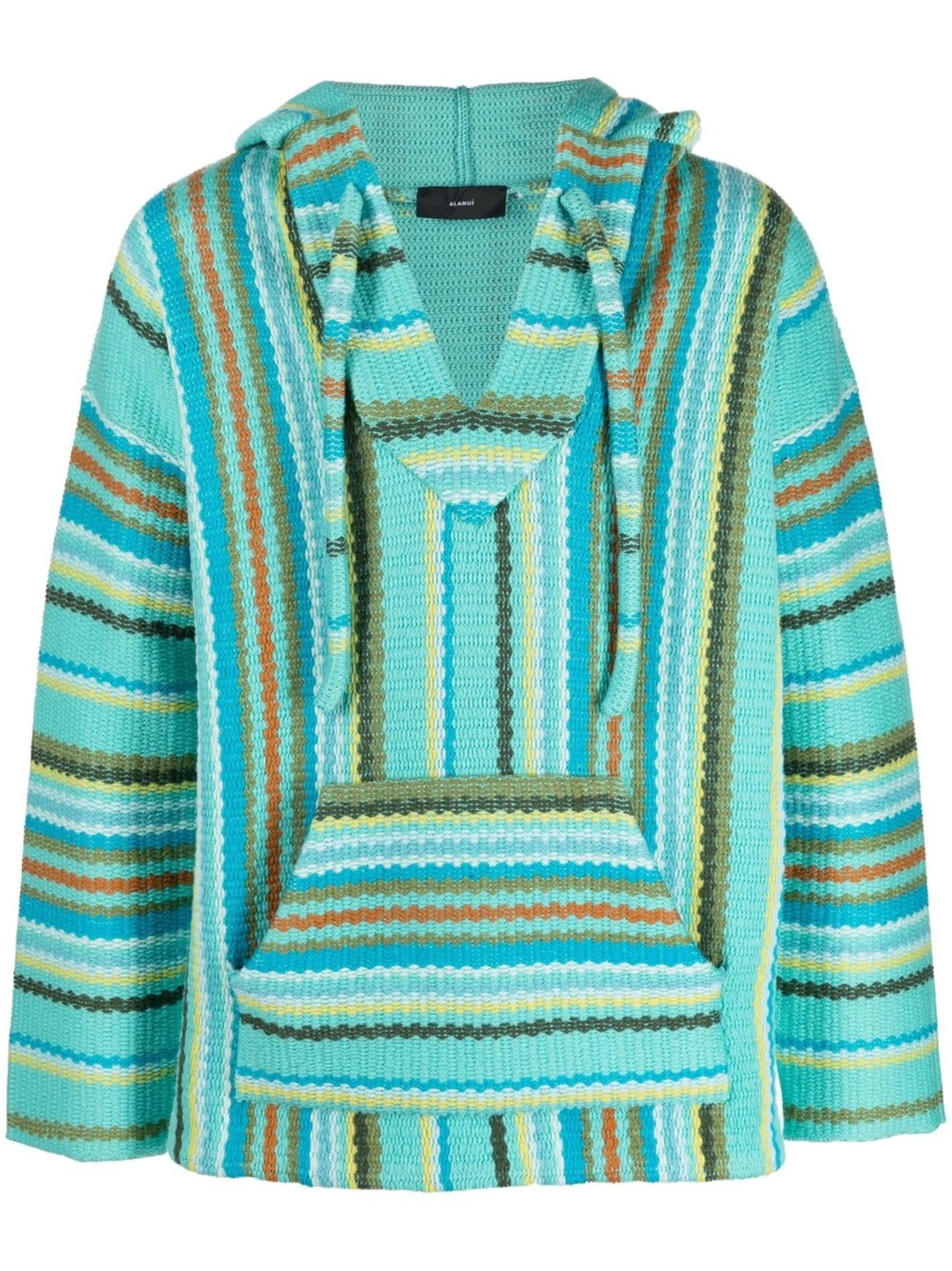 stripe-print pullover hoodie